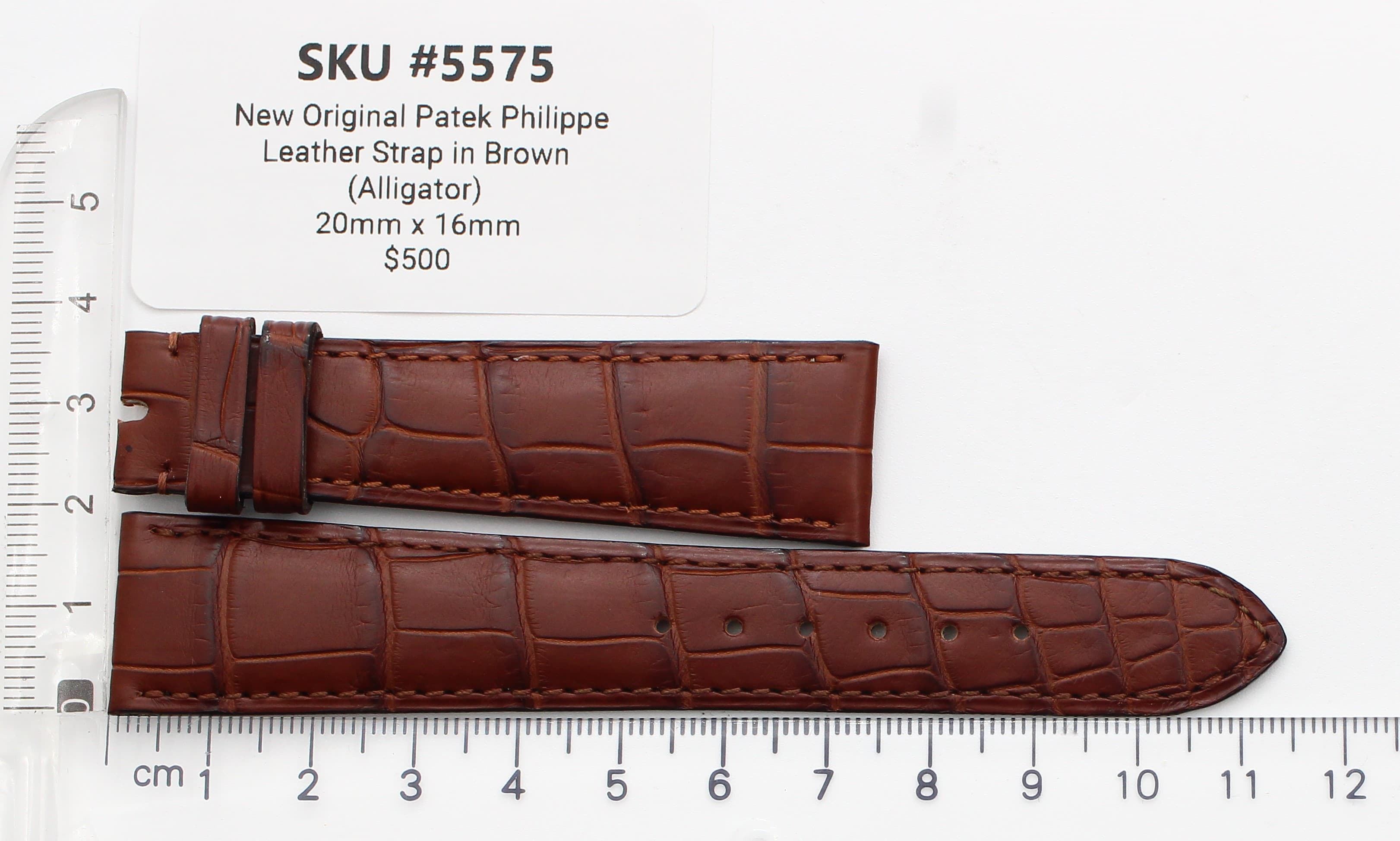 Strap for Patek Philippe New brown alligator