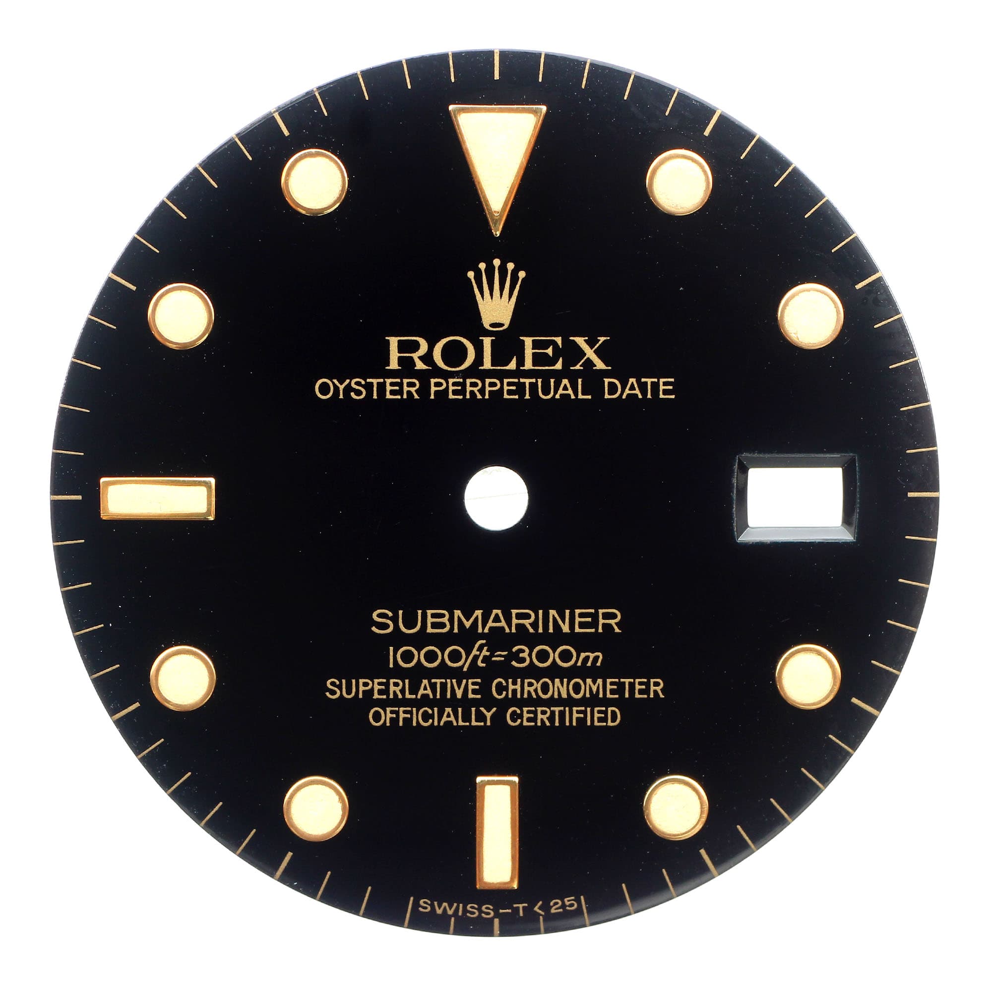 Black dial 2 tone or yellow gold Luminous dots for Rolex Submariner Date 40mm Black SUB