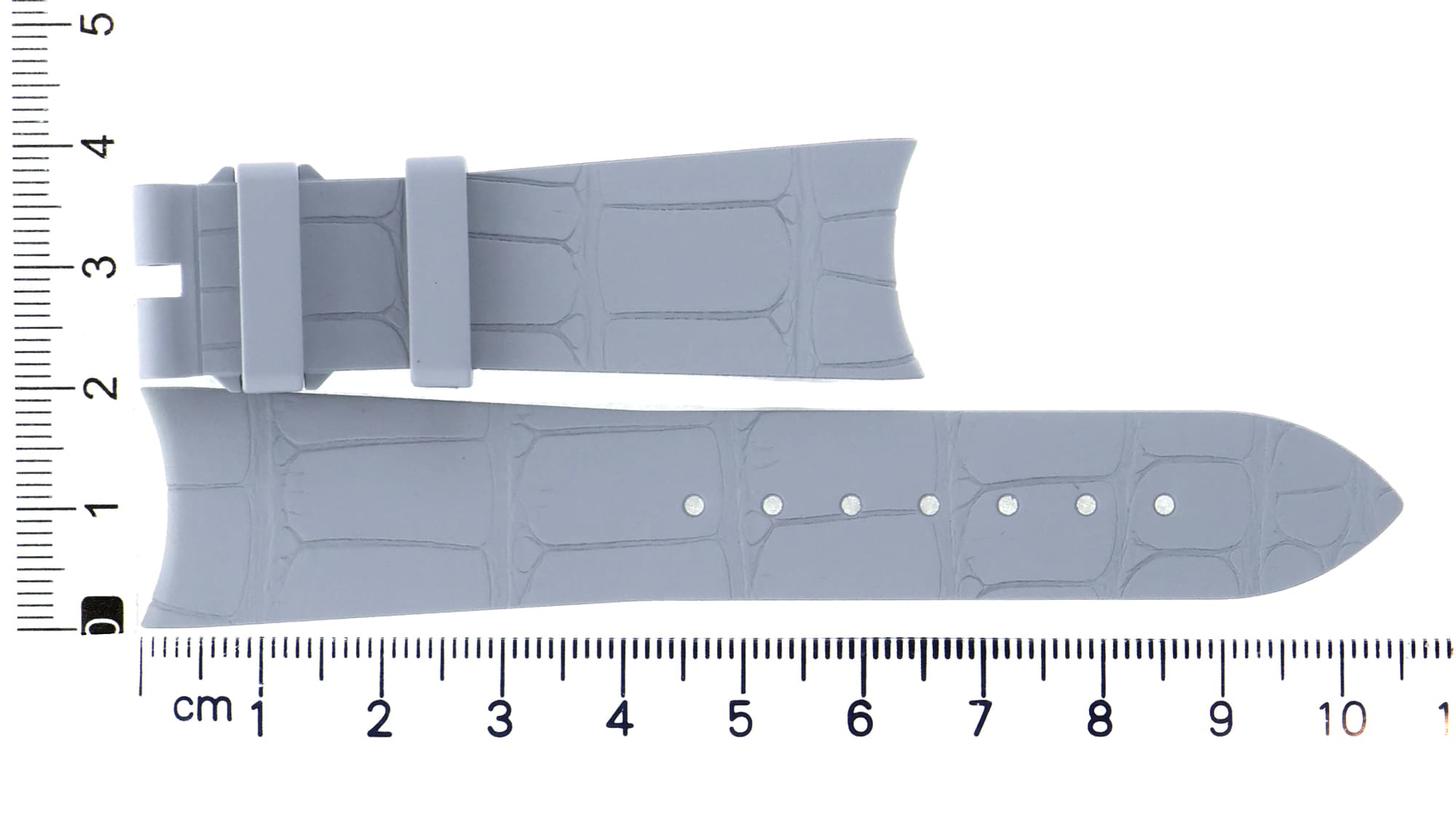 Unworn factory Audemars Piguet grey pewter color rubber strap 20x16mm