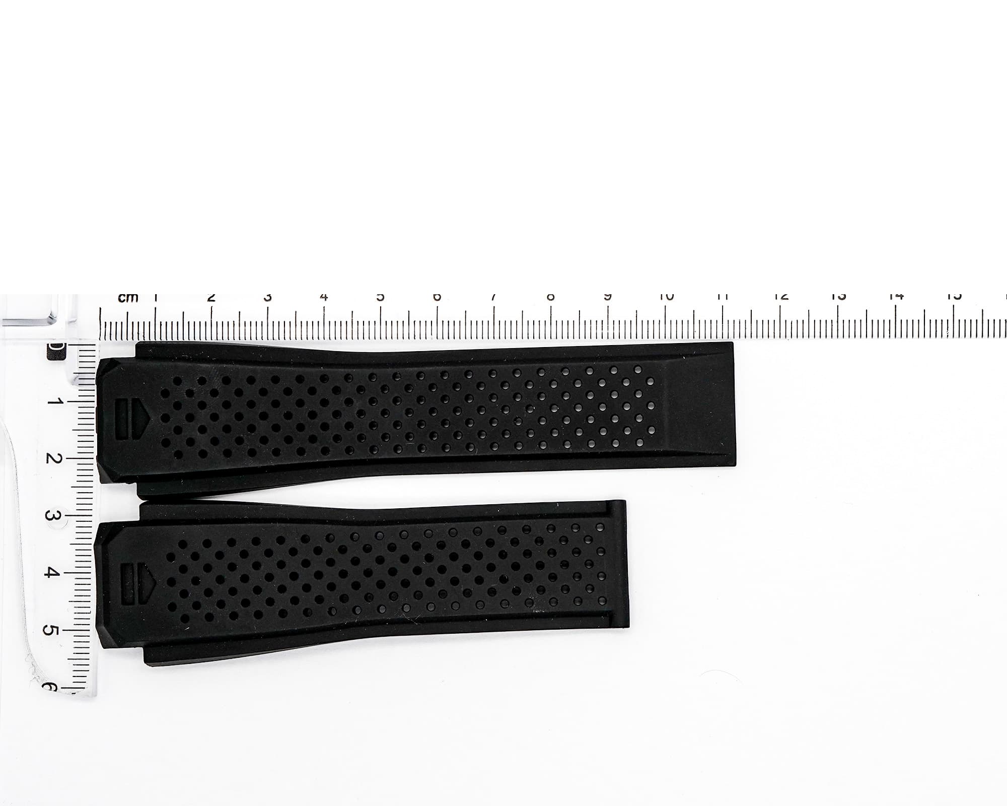 Factory Original Rubber TAG Heuer strap, Black, 28x22mm