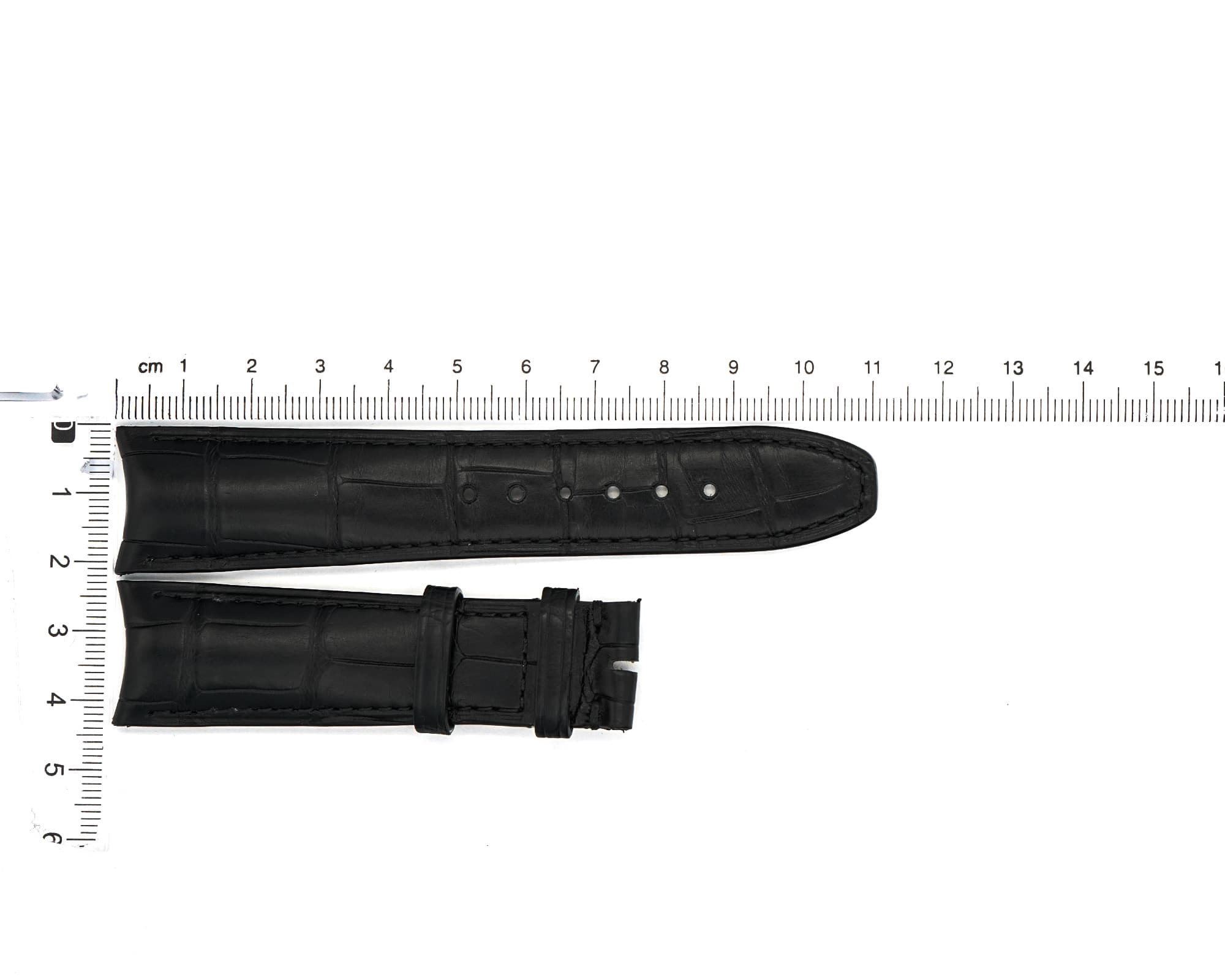 Factory Original Leather Baume & Mercier strap, Black, 21x18mm