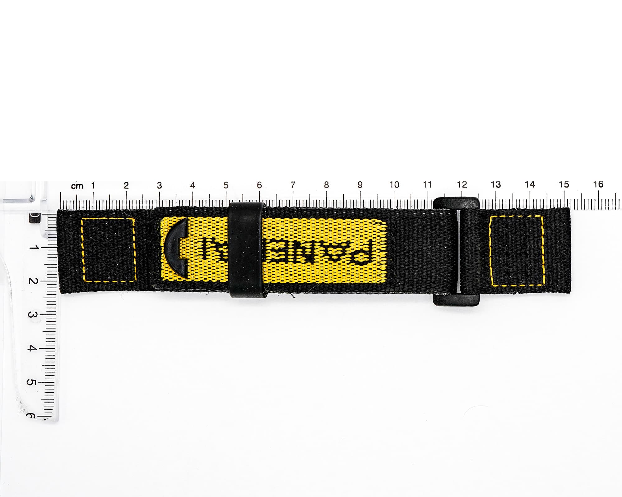 Factory Original Nylon Panerai strap, Black and Yellow, 25x25mm
