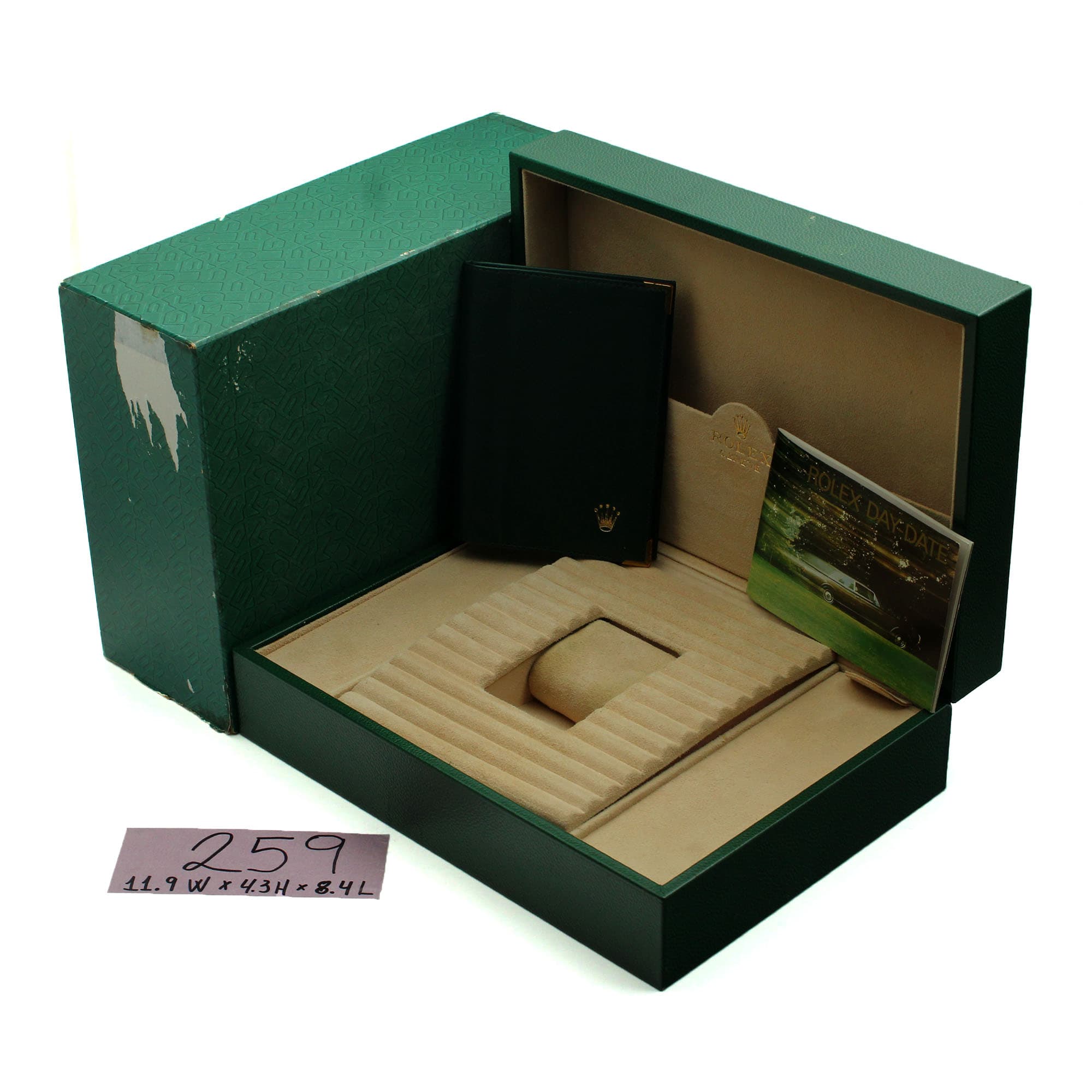 Box Rolex 11.9W x 4.3H x 8.4L