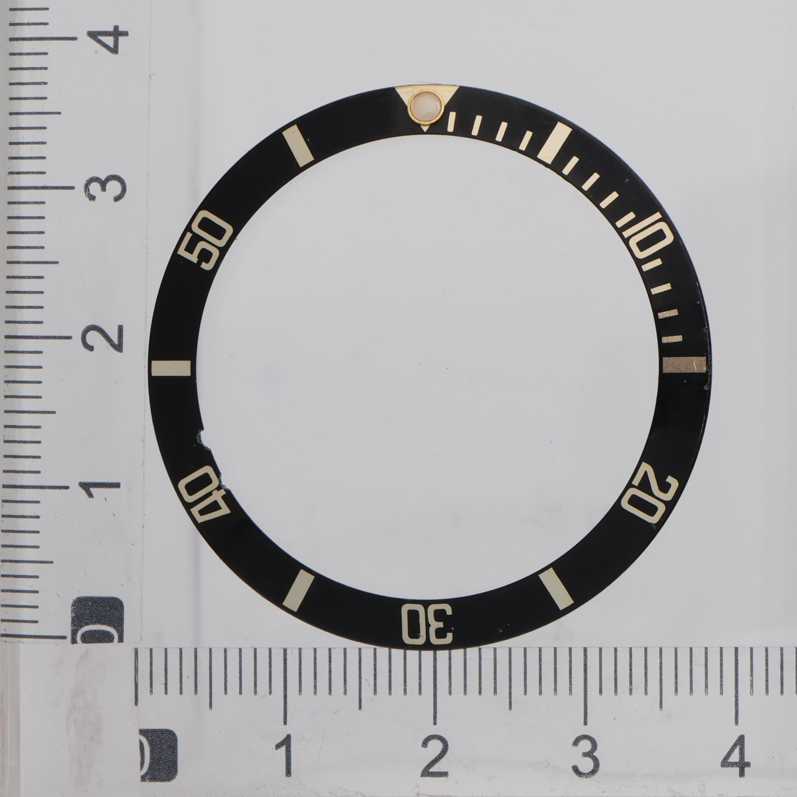 Factory original aluminum insert bezel for Rolex Submariner 40mm Ref: 16613