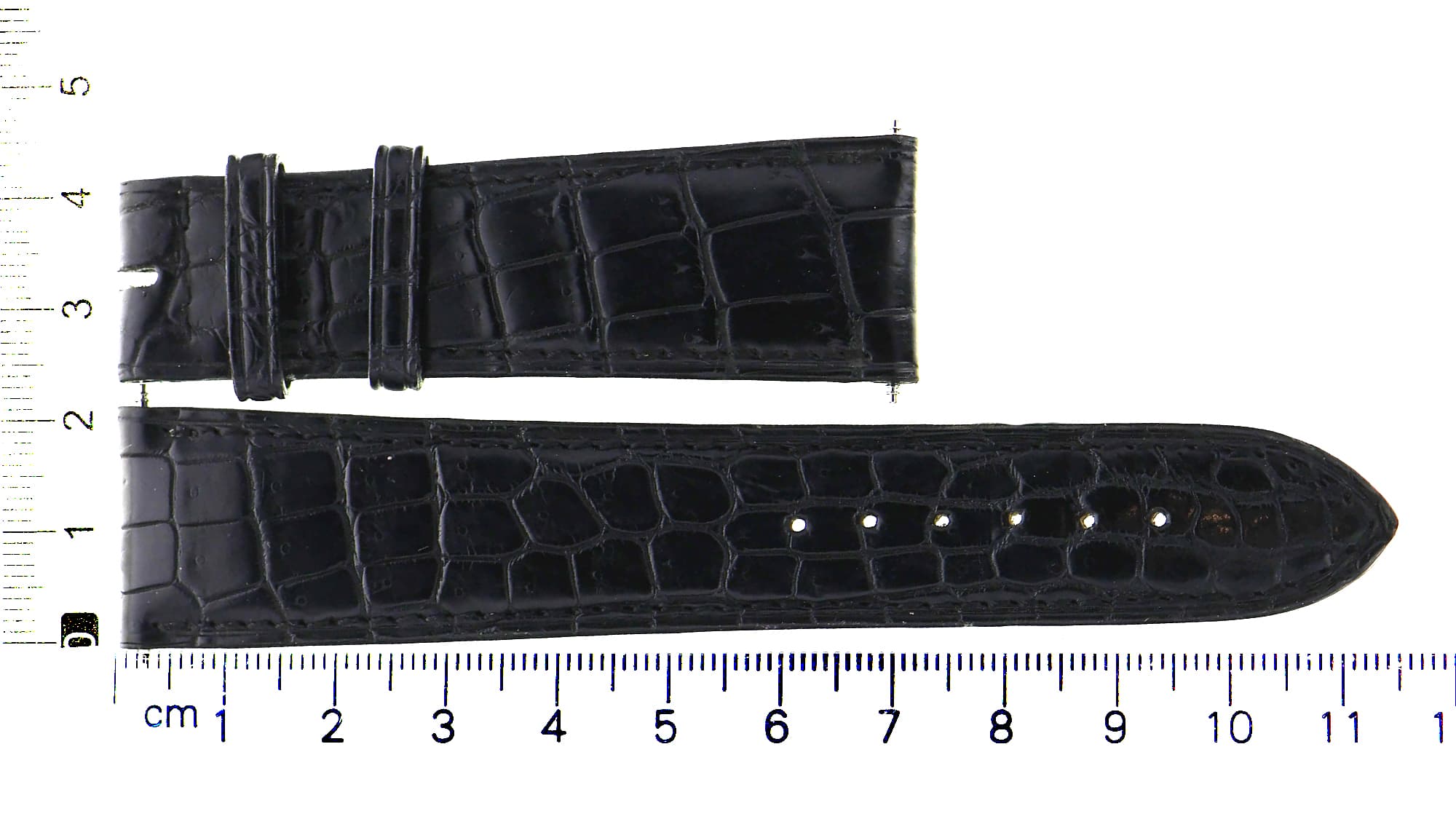 Original factory Frederique Constant black leather strap 22 x 18 mm