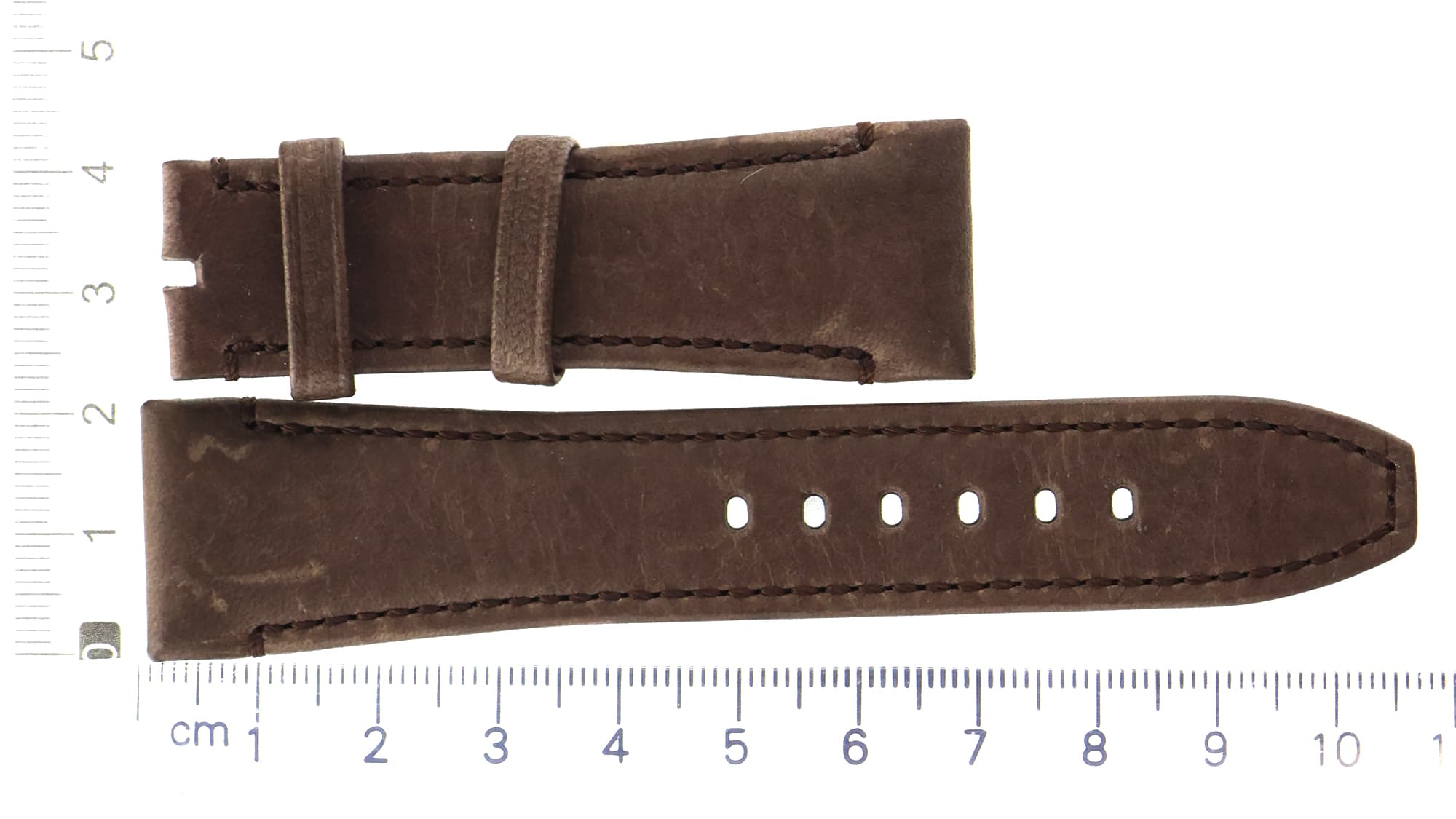 Unworn factory Audemars Piguet brown leather strap 22x18mm handling scratches