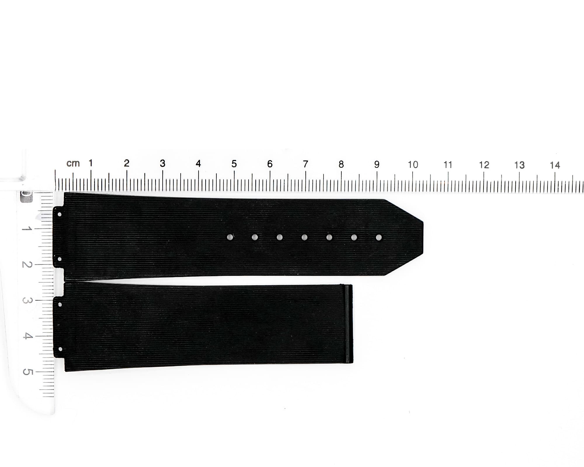 Factory Original Rubber Hublot strap, Black, 25x22mm