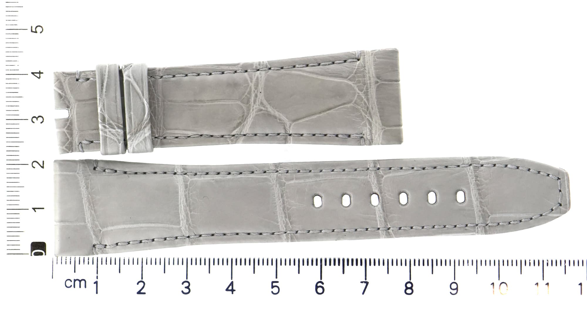 Unworn factory Audemars Piguet grey leather strap 21.6X18mm