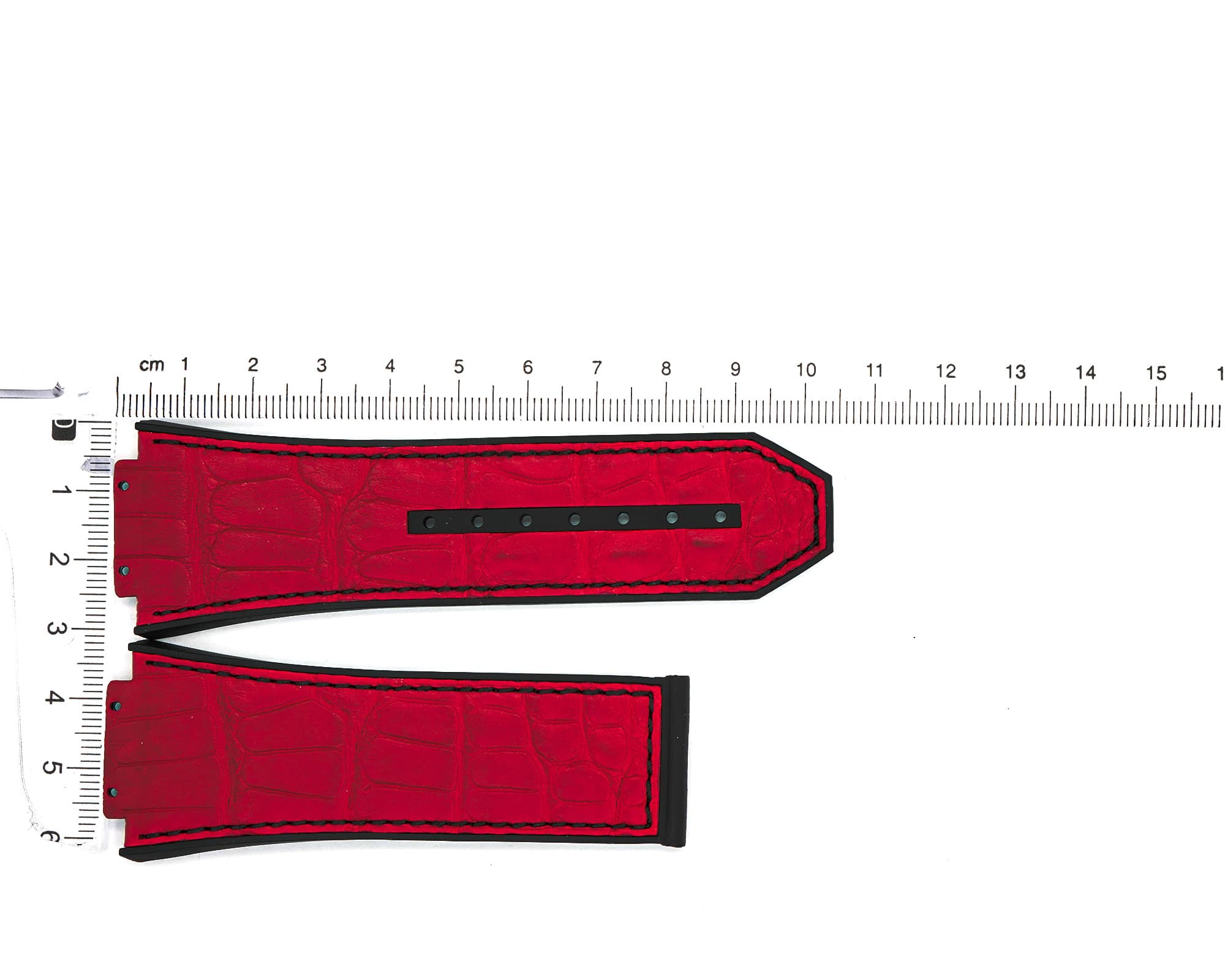 Factory Original Rubber Hublot strap, Red and Black, 32x24mm
