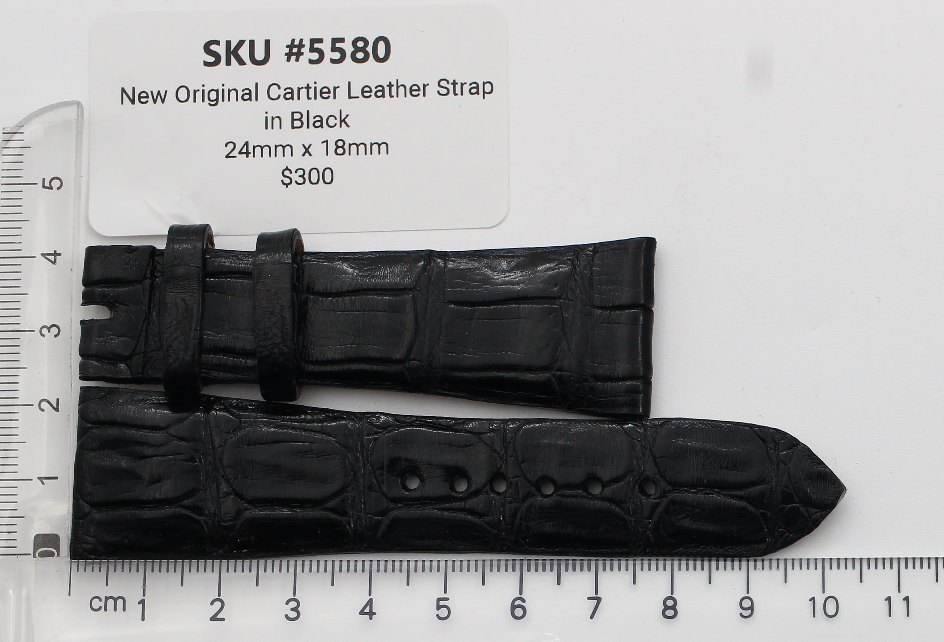 Strap for Cartier New black alligator