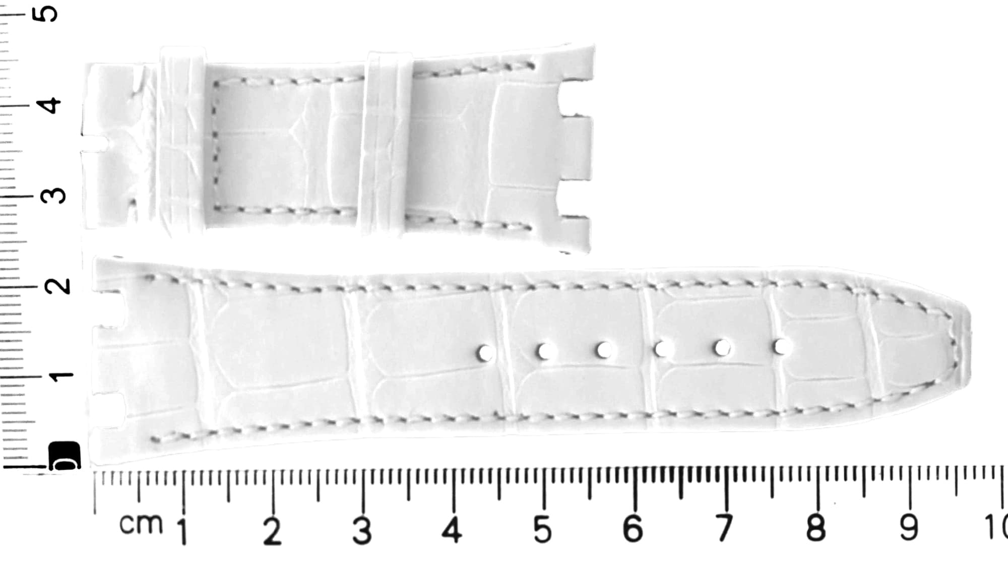 Unworn facrory original Audemars Piguet white leather strap 23x18mm Royal OAk
