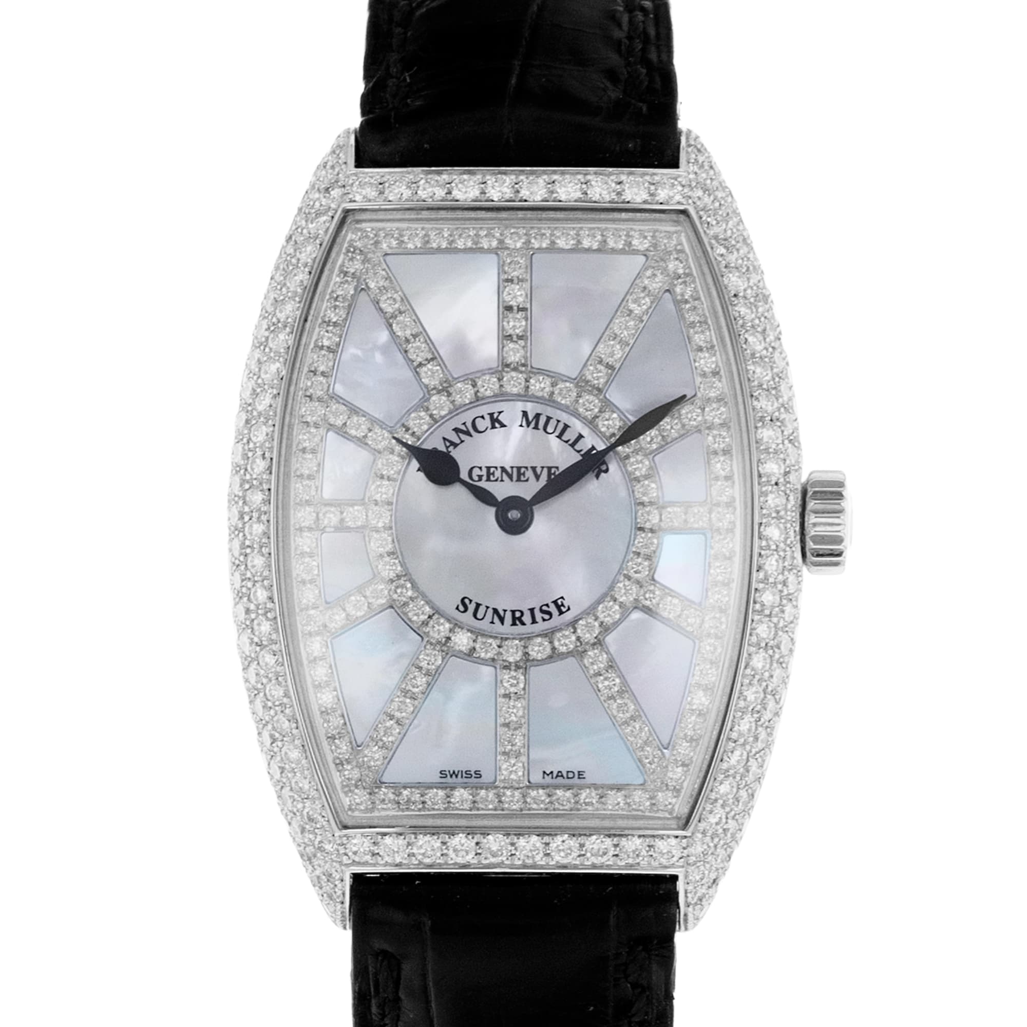 Franck Muller Sunrise 5852 QZ SNR D CD Mother Of Pearl Diamond Ladies Watch 2014