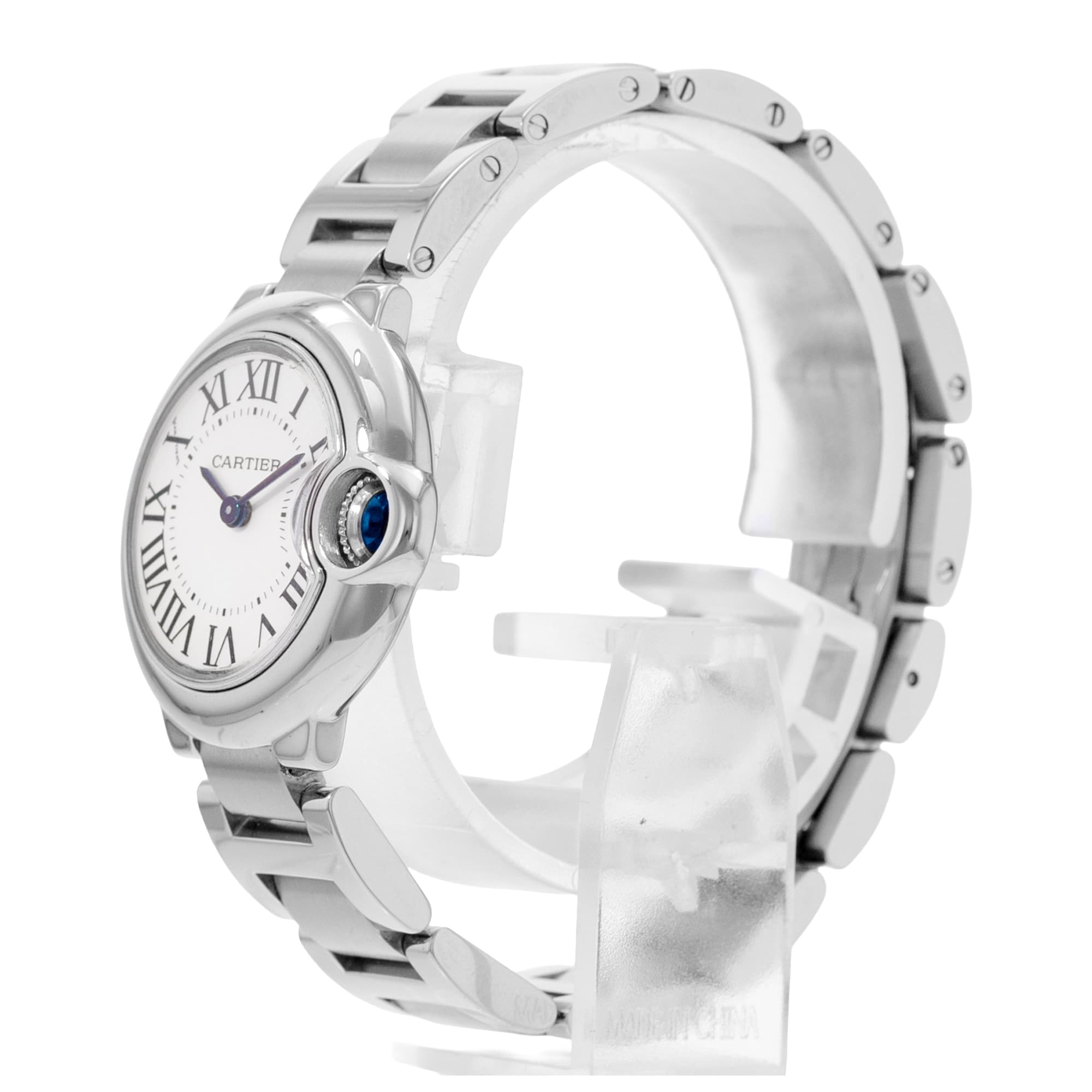Cartier Ballon Bleu 28mm W69010Z4 3009 Silver Roman Dial Steel Ladies Watch 2015