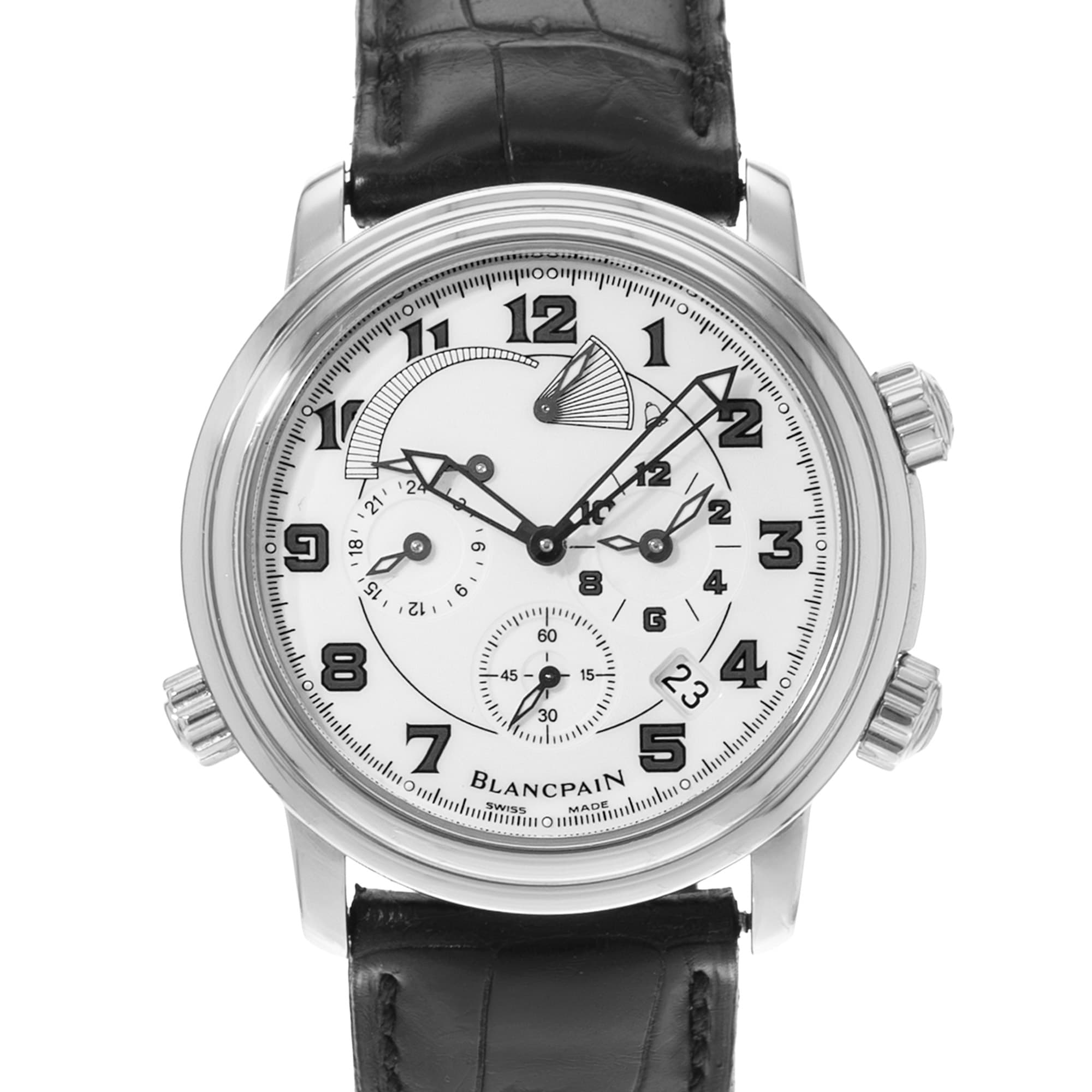 Blancpain Leman Reveil GMT 2041-1127M-53B 40mm Steel Power Mens Watch 2020