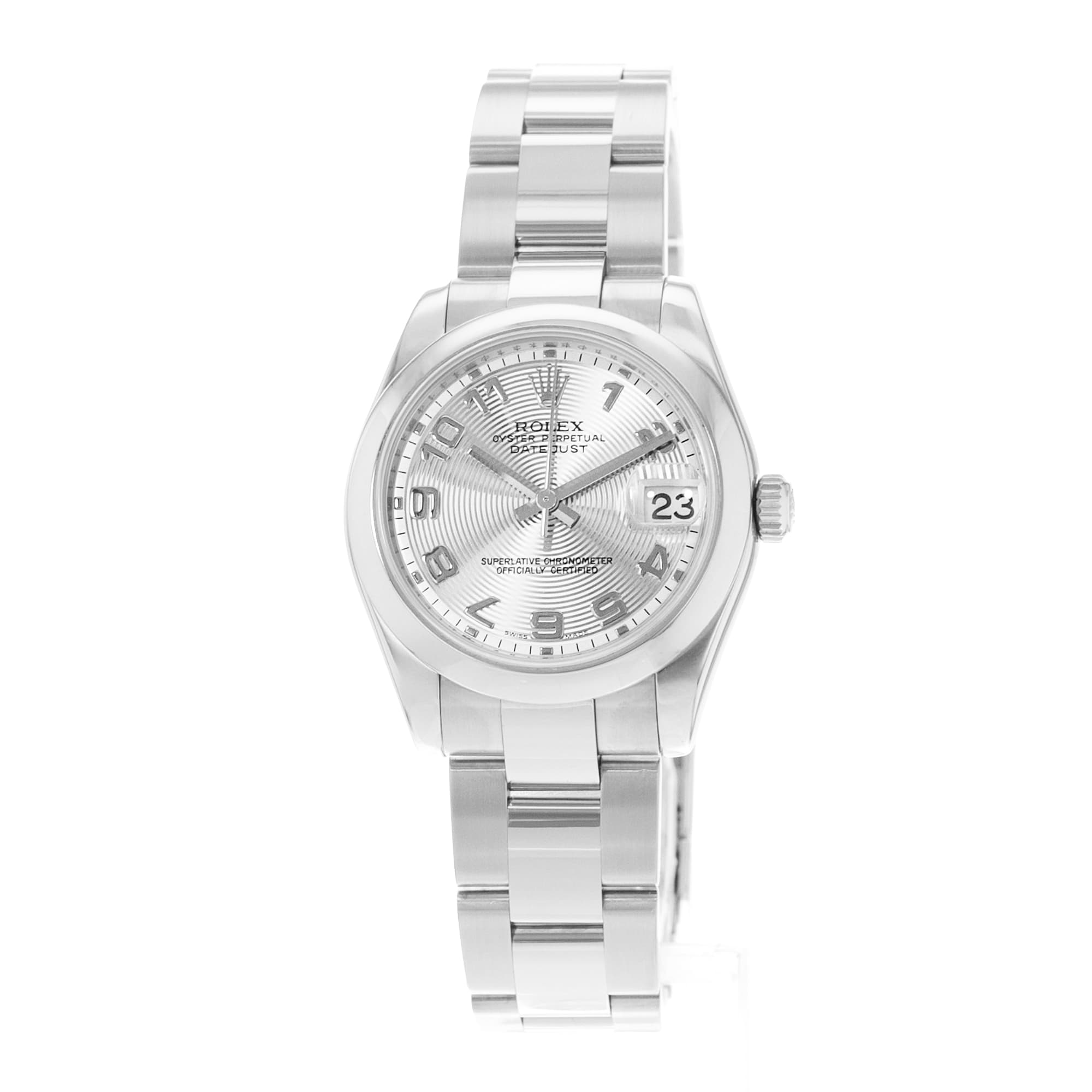 Rolex Datejust 31 178240 Silver Concentric Dial Steel Ladies Watch Card 2013