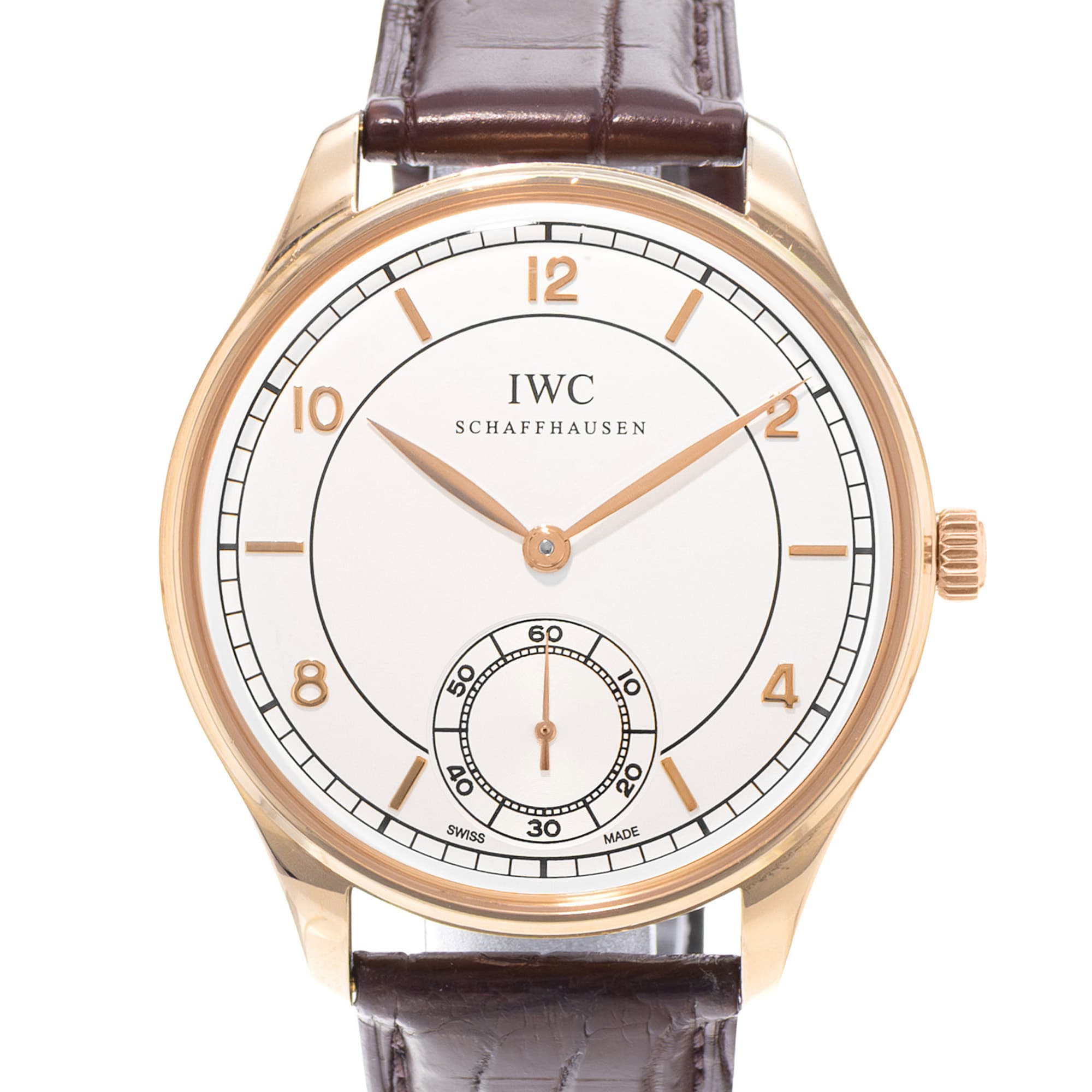 IWC Portuguese Hand-Wound IW544503 44mm Vintage 18k Rose Gold Mens Watch 2009