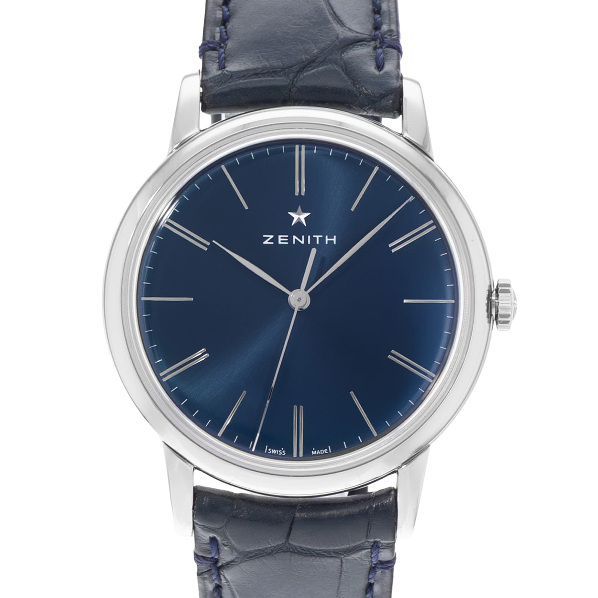 Zenith Elite 03.2290.679/51.C700 39mm Blue Dial Steel Mens Watch