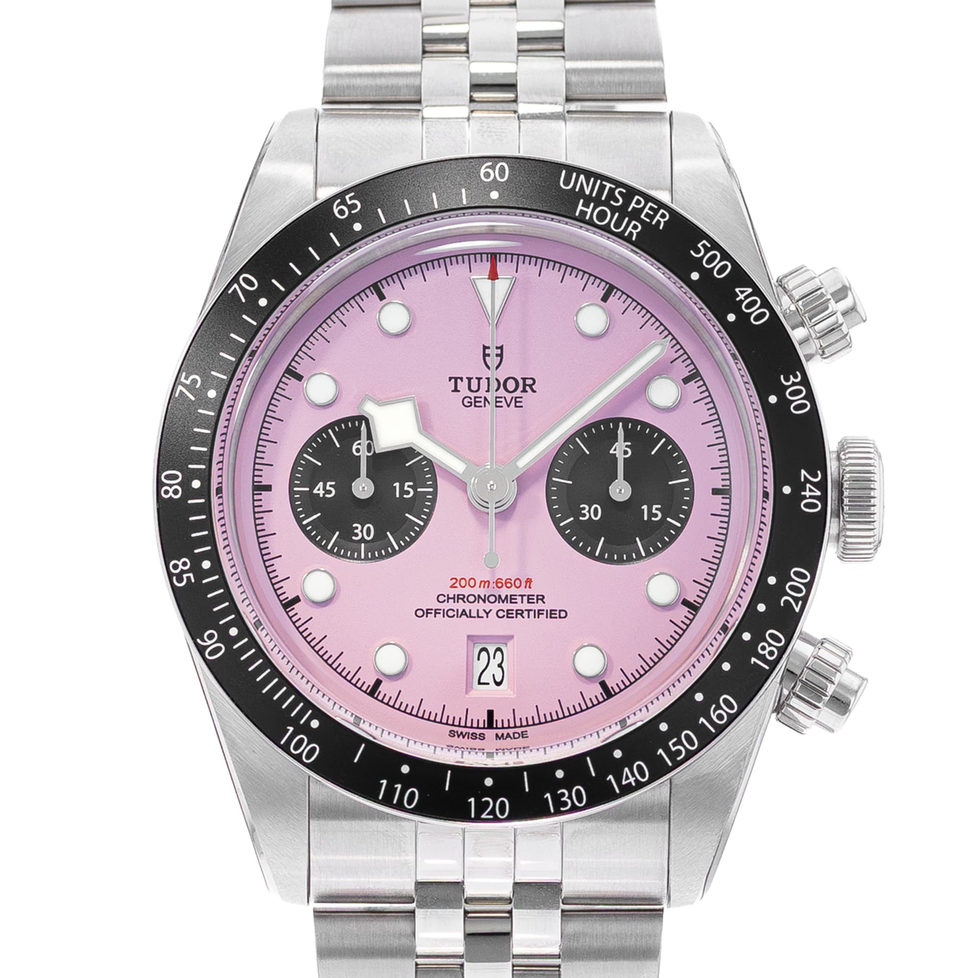 Tudor Black Bay Chrono 79360N-0019 41mm Pink Steel Mens Watch Box Papers 2025