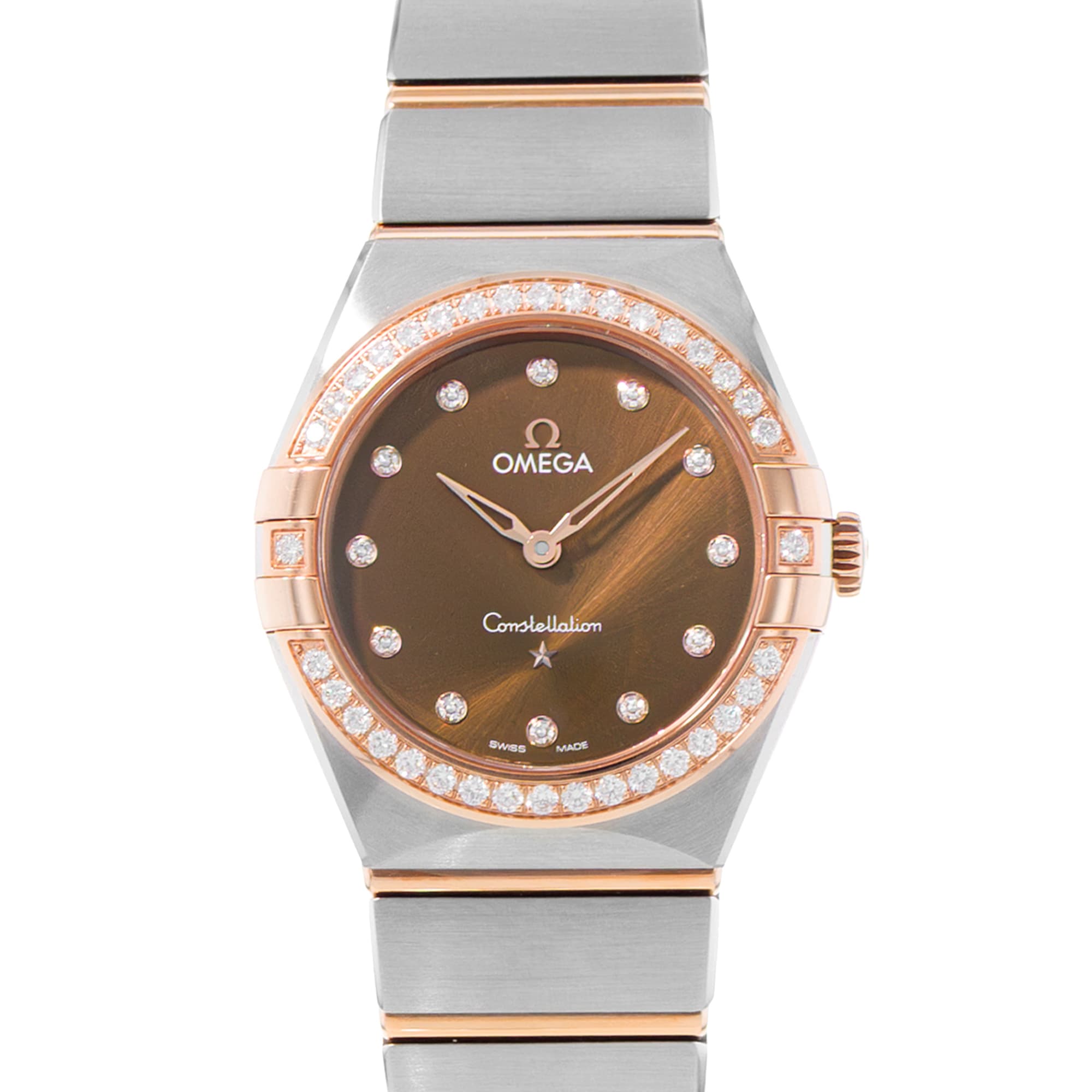 Omega Constellation 131.25.28.60.63.001 28mm Steel 18k Rose Gold with Card
