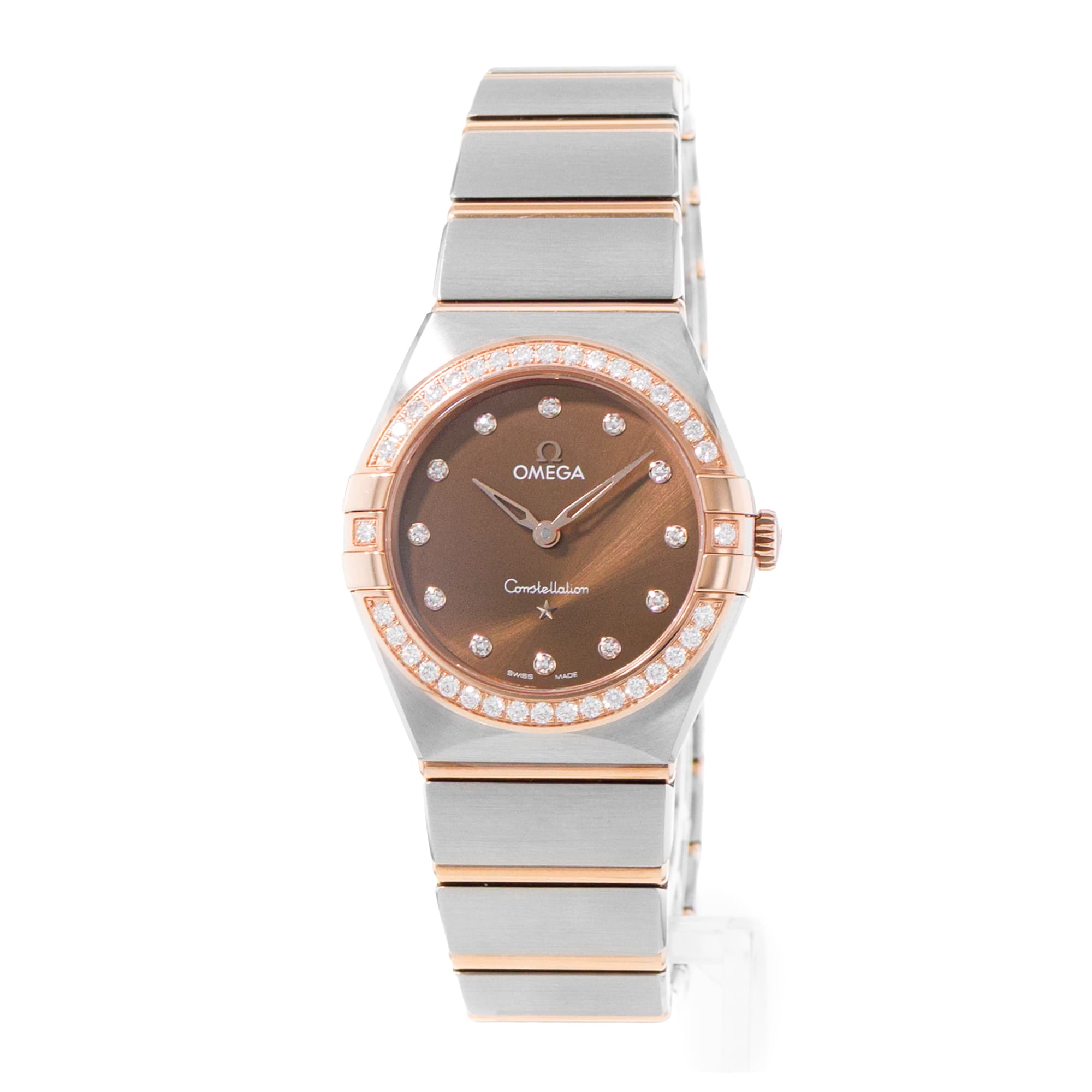 Omega Constellation 131.25.28.60.63.001 28mm Steel 18k Rose Gold with Card