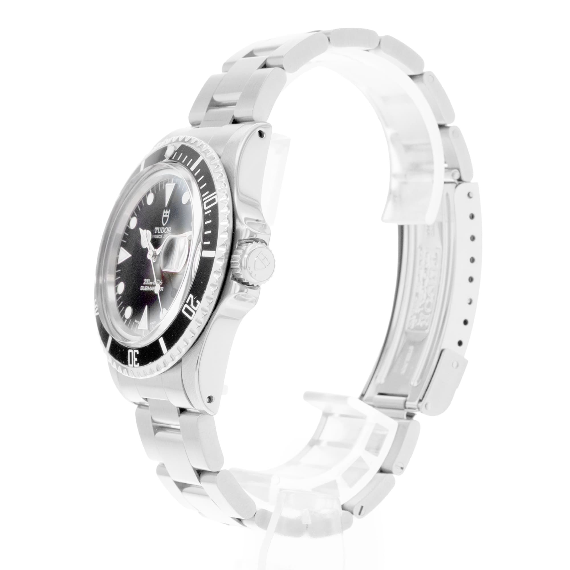 Tudor Submariner 79090 40mm Black Steel Rotating Bezel Mens Watch