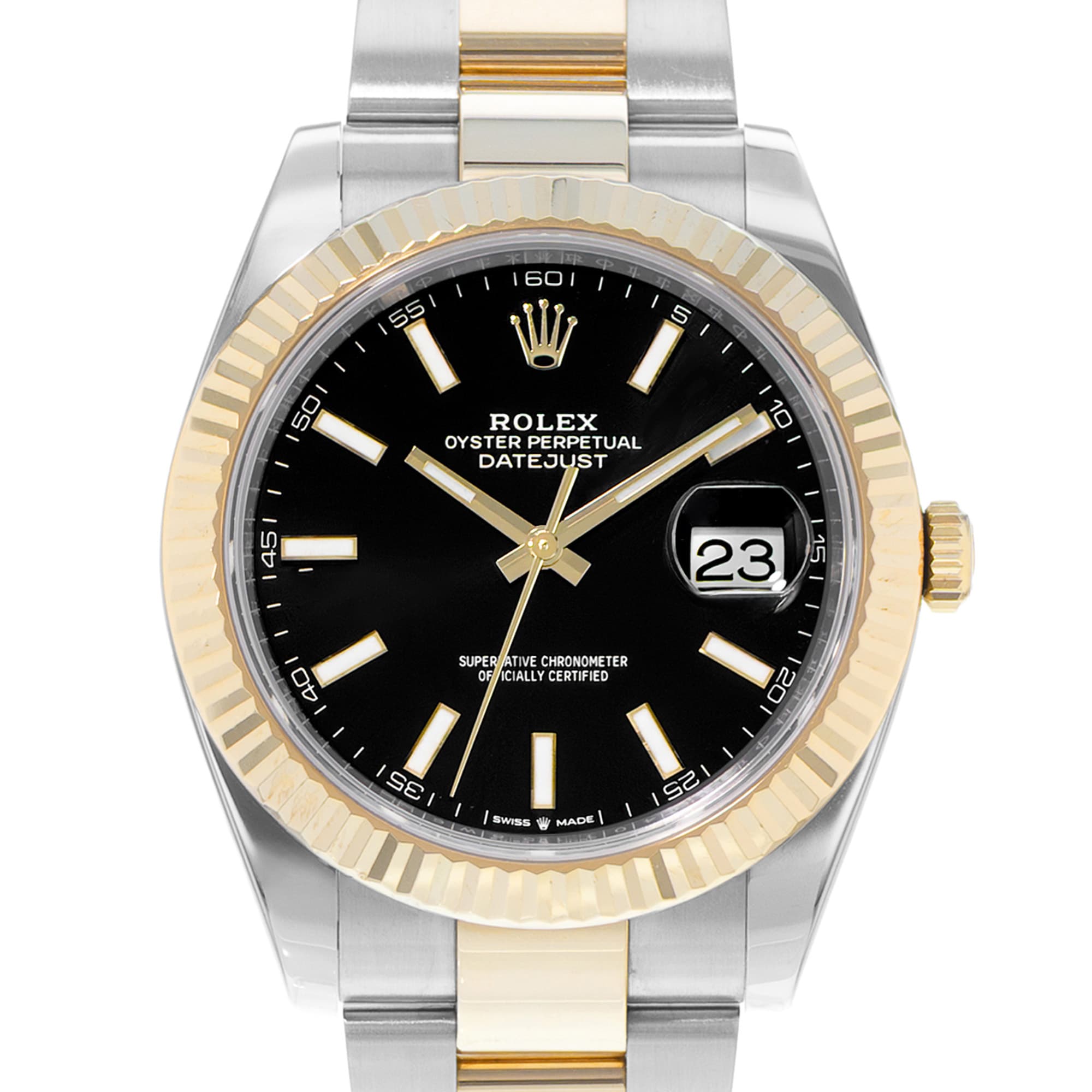Rolex Datejust 41 126333 Black Index Dial Steel Yellow Gold Mens Watch Card 2019