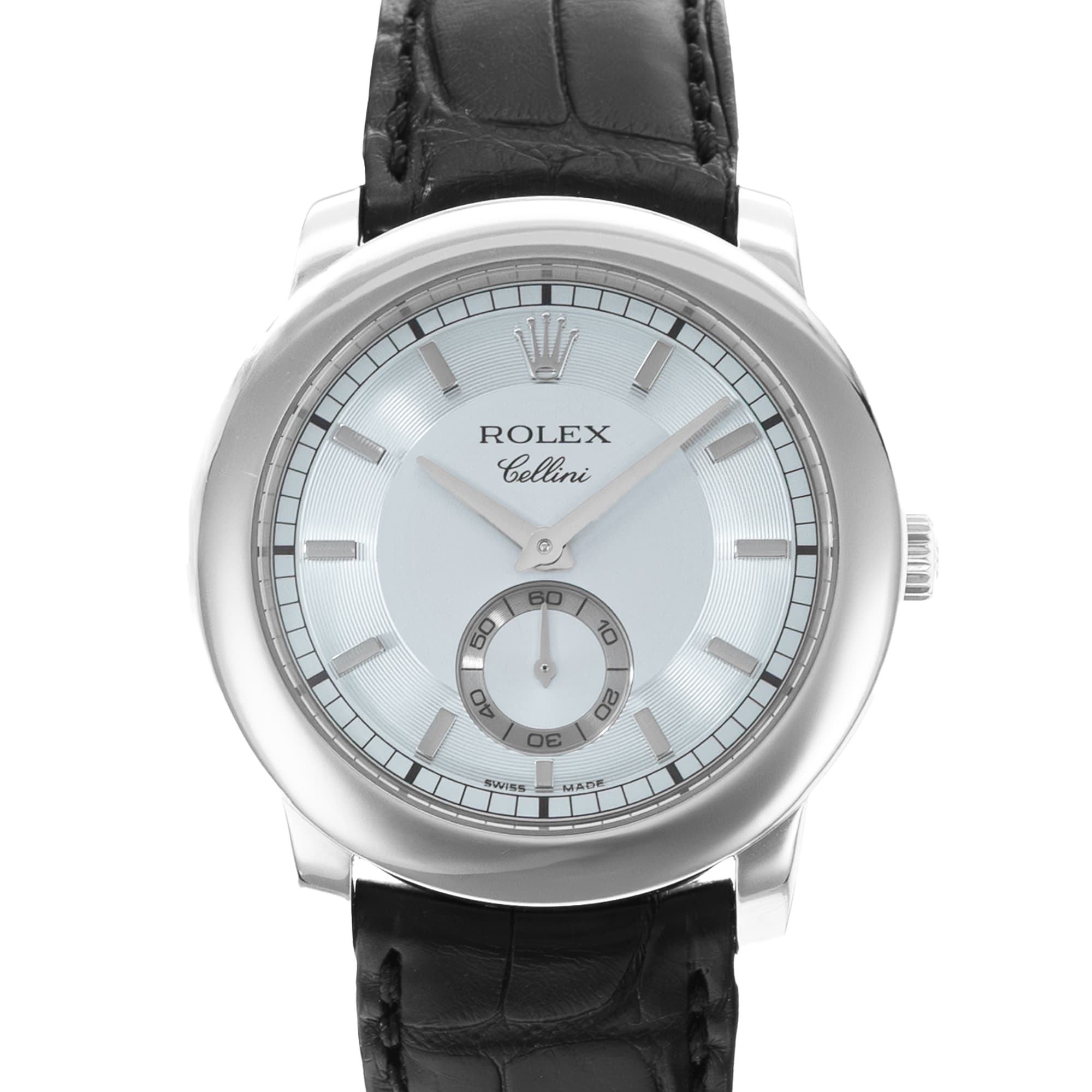 Rolex Cellini 5241 38mm Ice Blue Index Platinum Manual Winding Mens Watch 2001