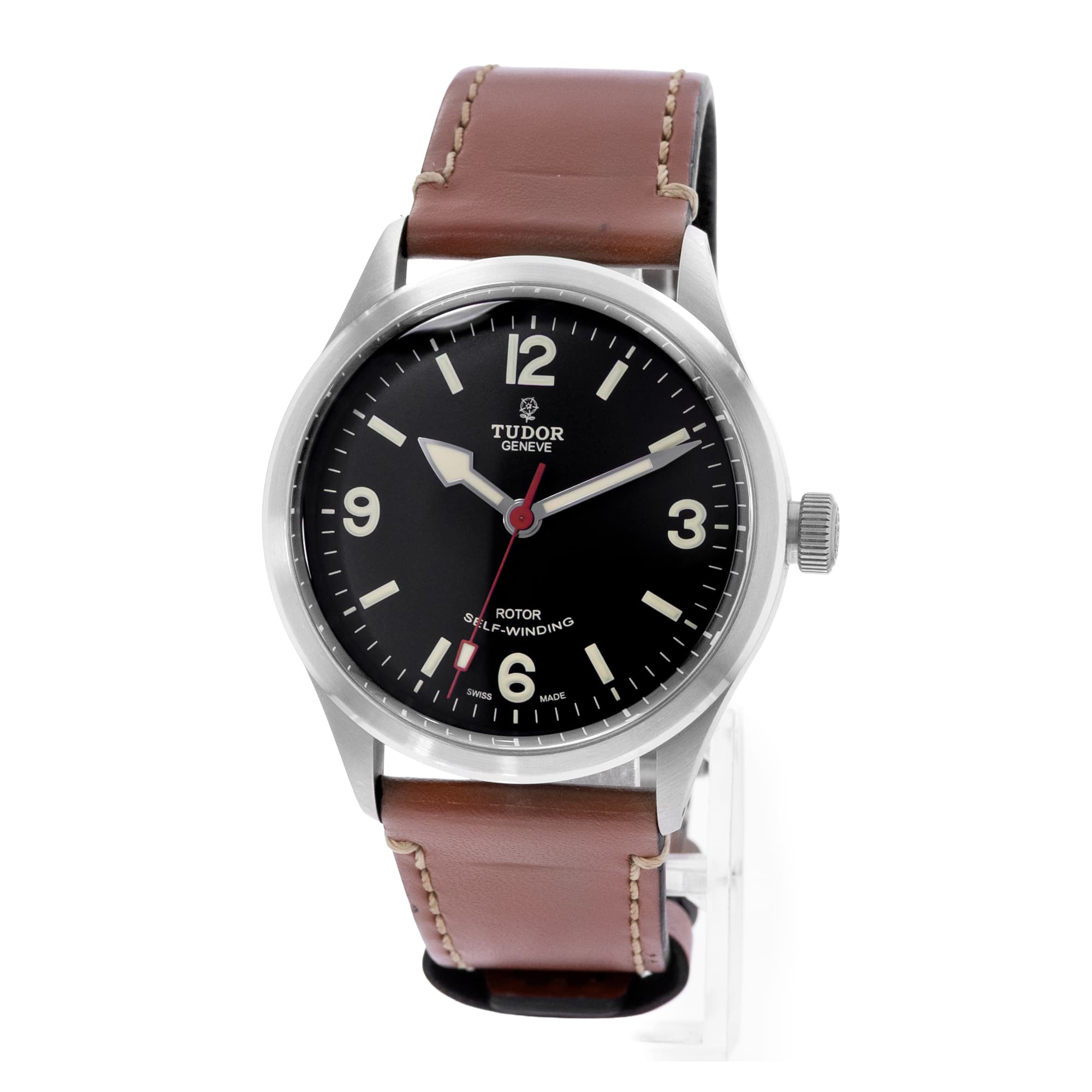 Tudor Heritage Ranger 79910 41mm Black Steel Automatic Mens Watch Box Papers