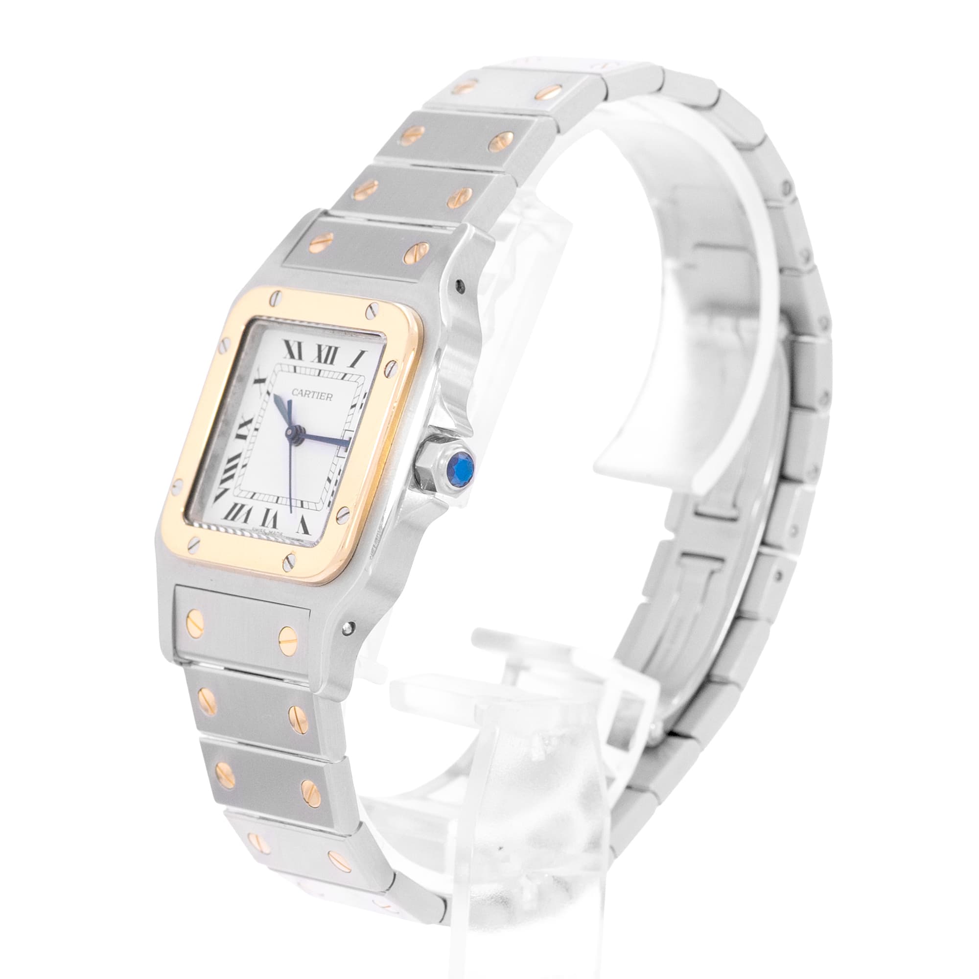 Cartier Santos 81036283 29mm Vintage Large Steel Yellow Gold Ladies Watch