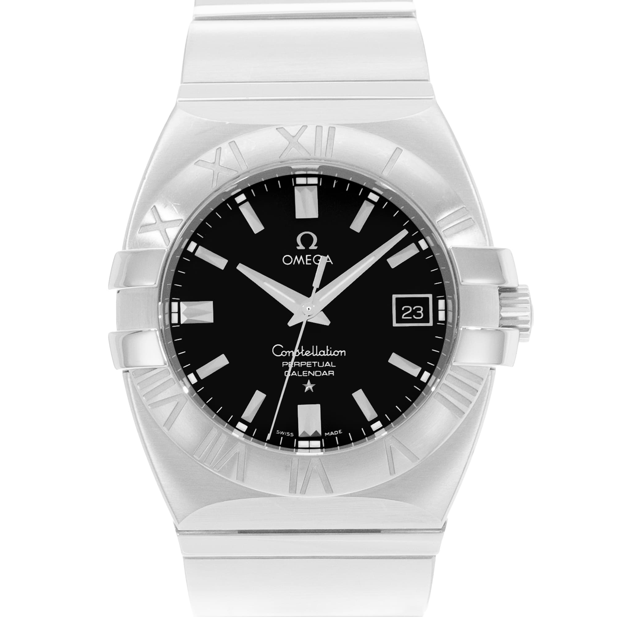 Omega Constellation Double Eagle 1513.51.00 38mm Black Dial Steel Mens Watch