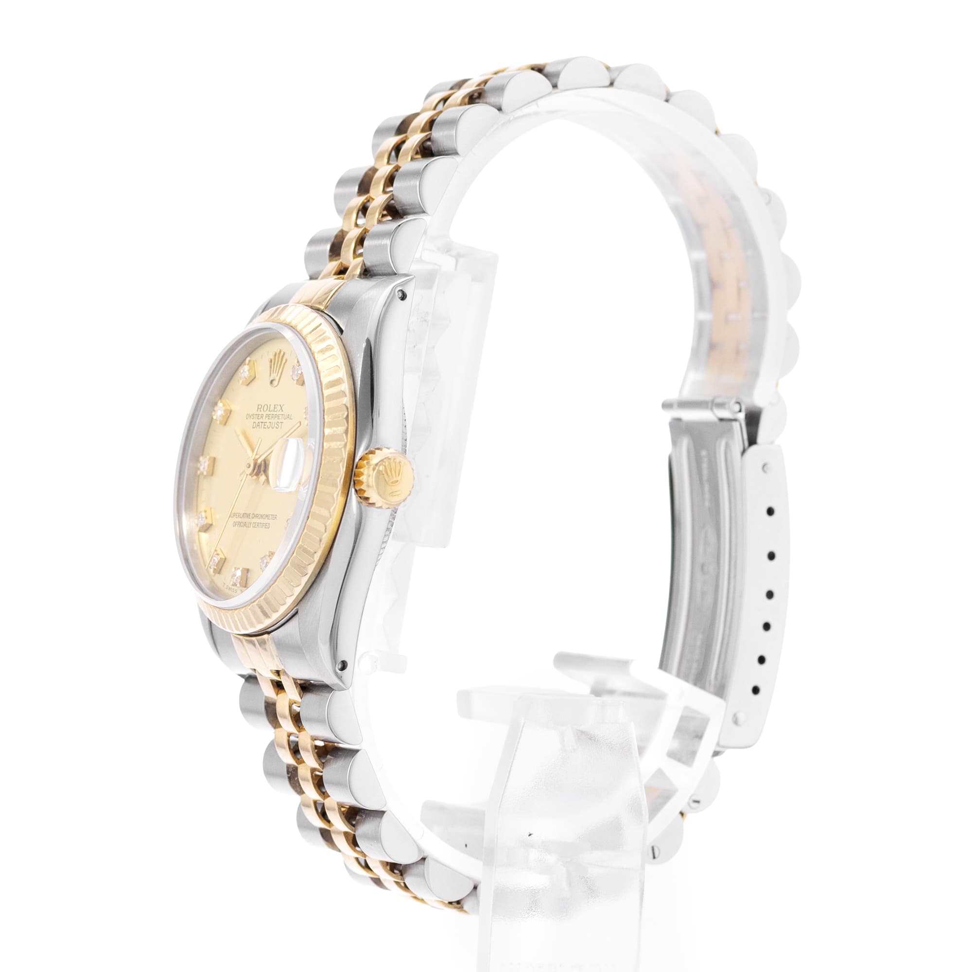 Rolex Datejust 31 68273 Vintage Champagne Dial Steel Yellow Gold Mens Watch