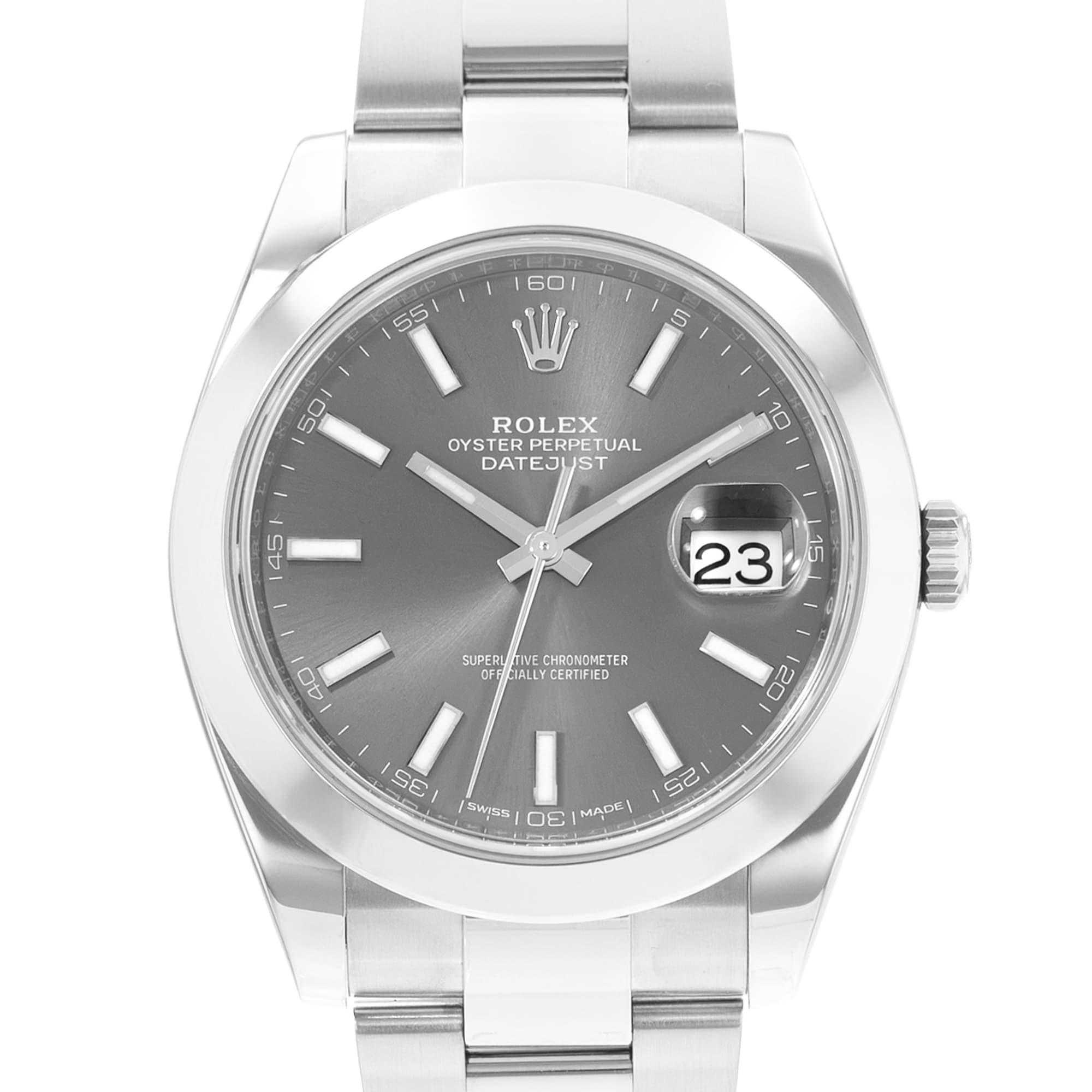 Rolex Datejust 41 126300 Grey Dial Steel Automatic Mens Watch Card 2019
