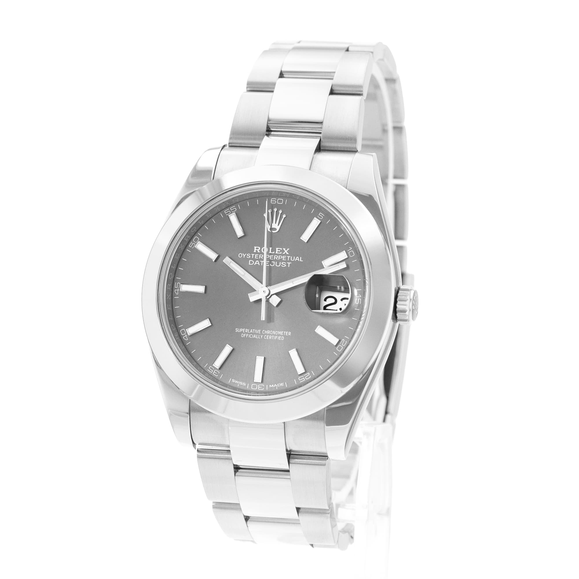 Rolex Datejust 41 126300 Grey Dial Steel Automatic Mens Watch Card 2019