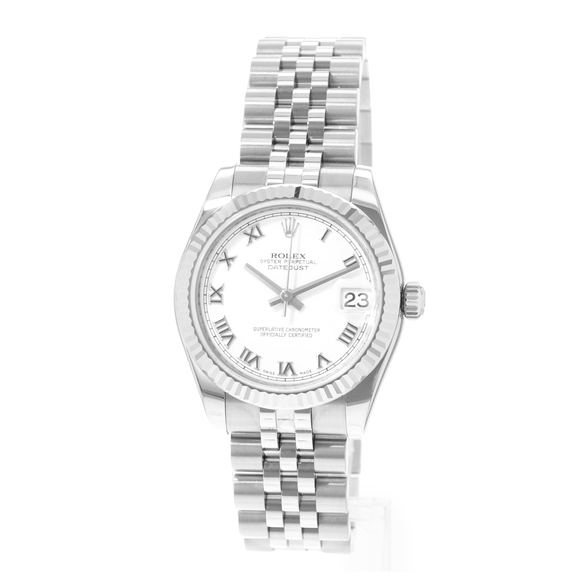 Rolex Datejust 31 178274 White Roman Dial Steel Ladies Watch Card 2009