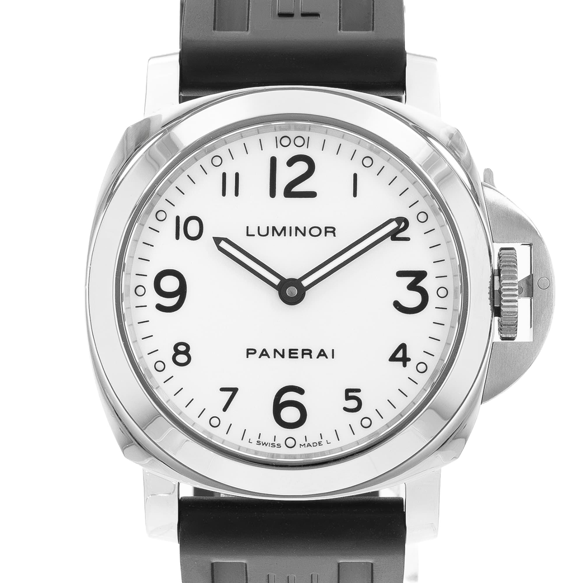 Panerai Luminor Base PAM00114 44mm White Steel Rubber Mens Watch