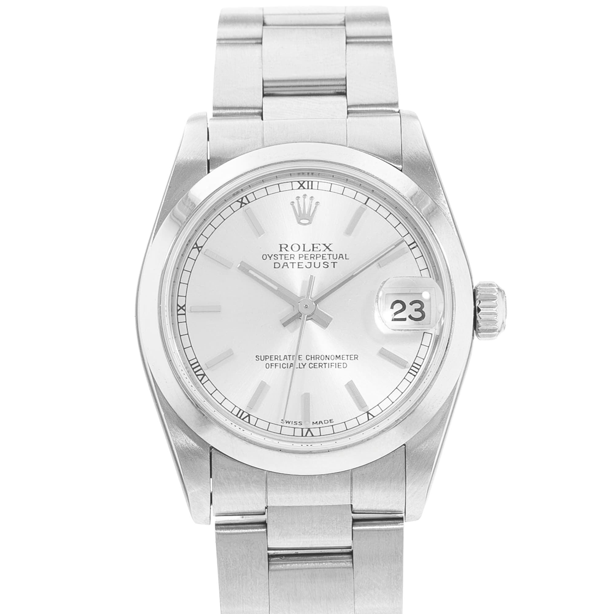 Rolex Datejust 31 78240 Silver Index Steel Oyster Ladies Watch Papers 2004