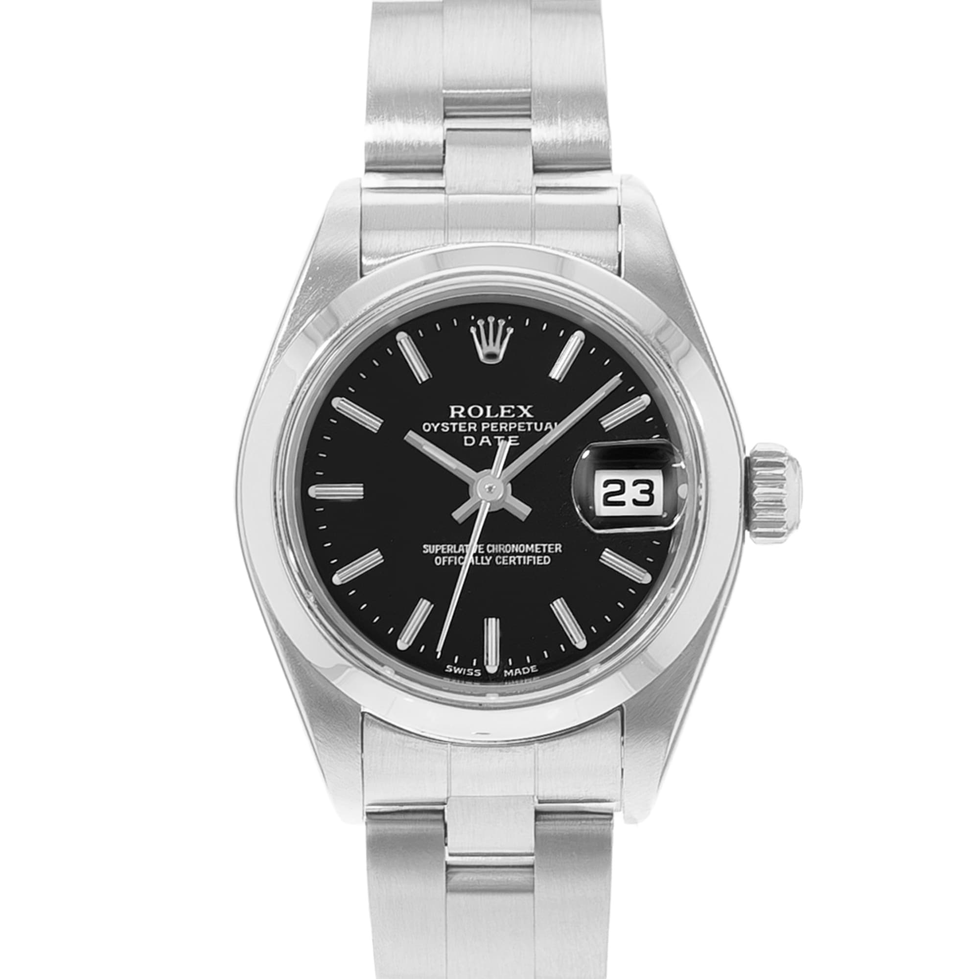 Rolex Oyster Perpetual 26 79160 Black Steel Oyster Ladies Watch papers 2003