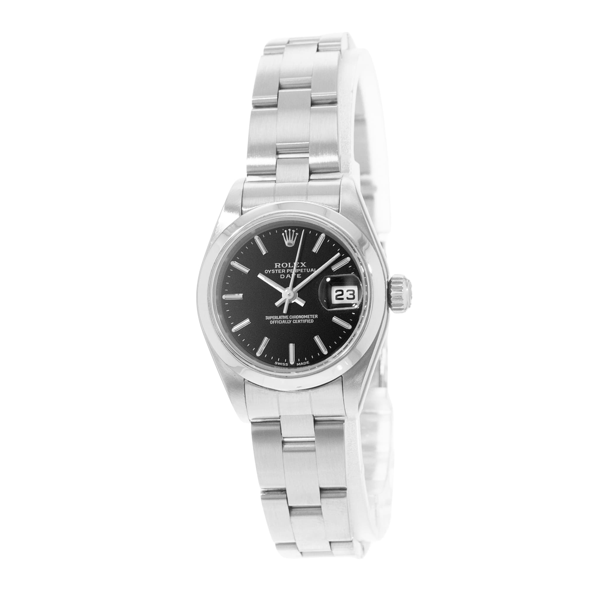 Rolex Oyster Perpetual 26 79160 Black Steel Oyster Ladies Watch papers 2003