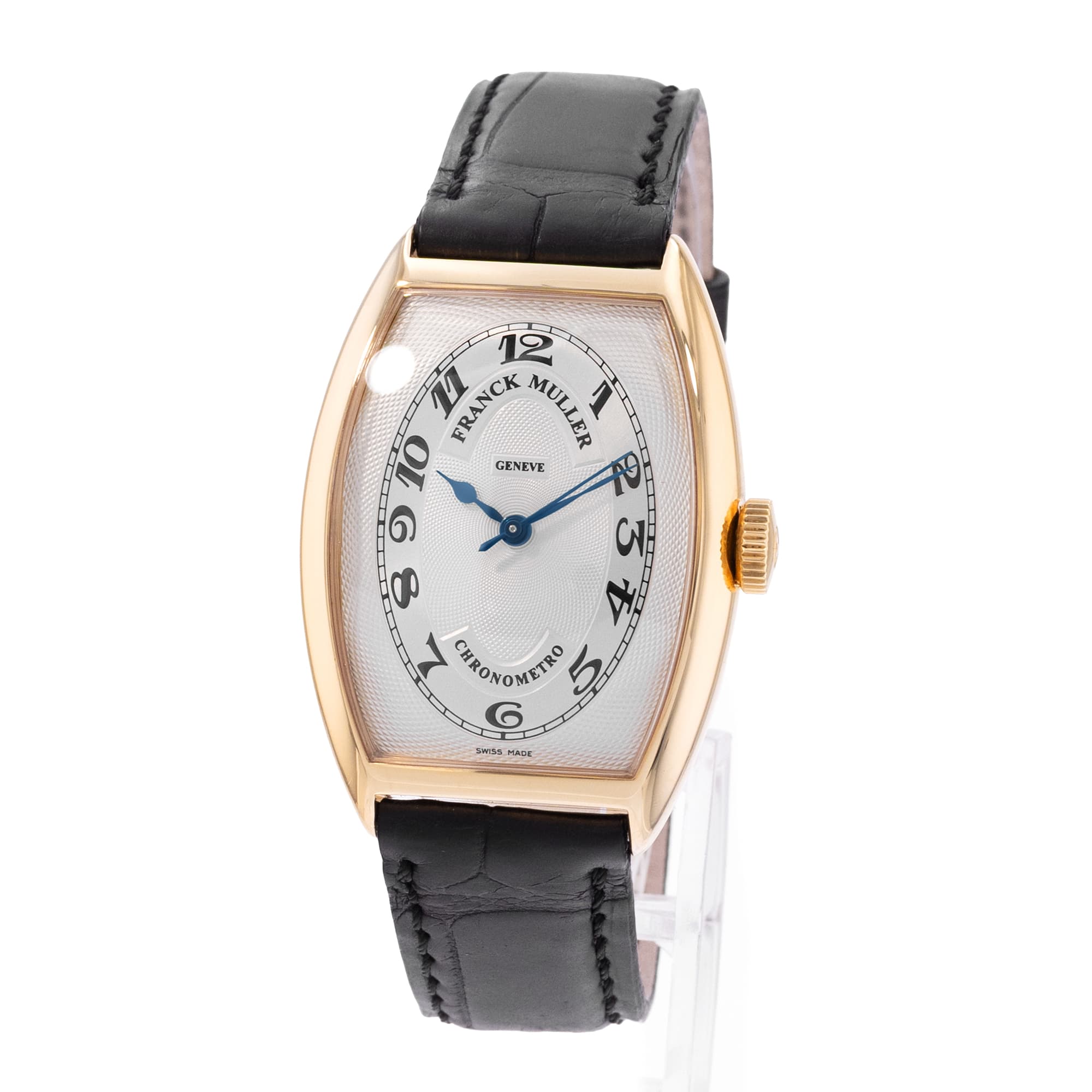 Franck Muller Casablanca 5850 32mm Silver Yellow Gold Mens Watch Box Paper