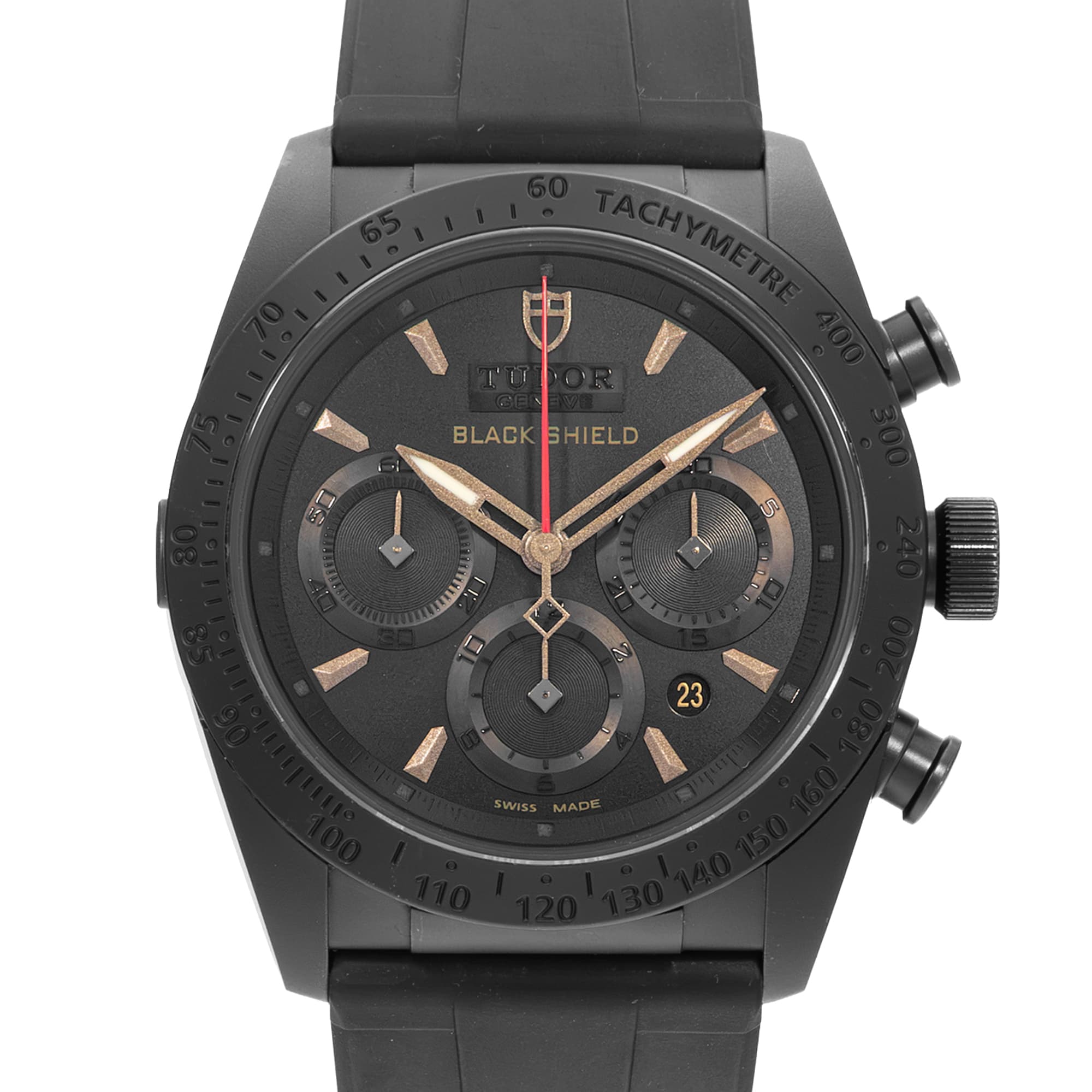 Tudor Fastrider Black Shield 42000CN 42mm Black Ceramic Chronograph Mens Watch