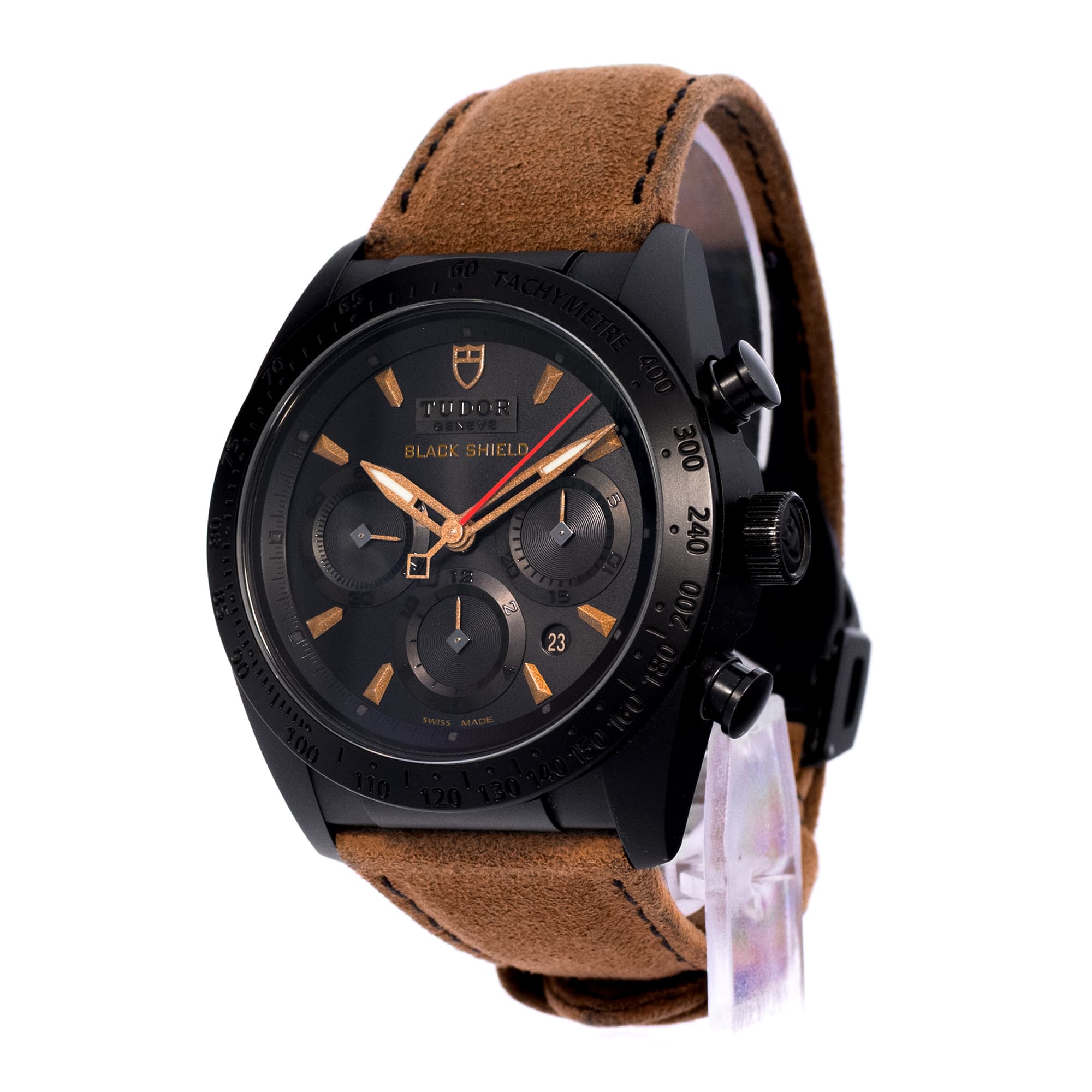 Tudor Fastrider Black Shield 42000CN 42mm Black Dial Ceramic Mens Watch Card