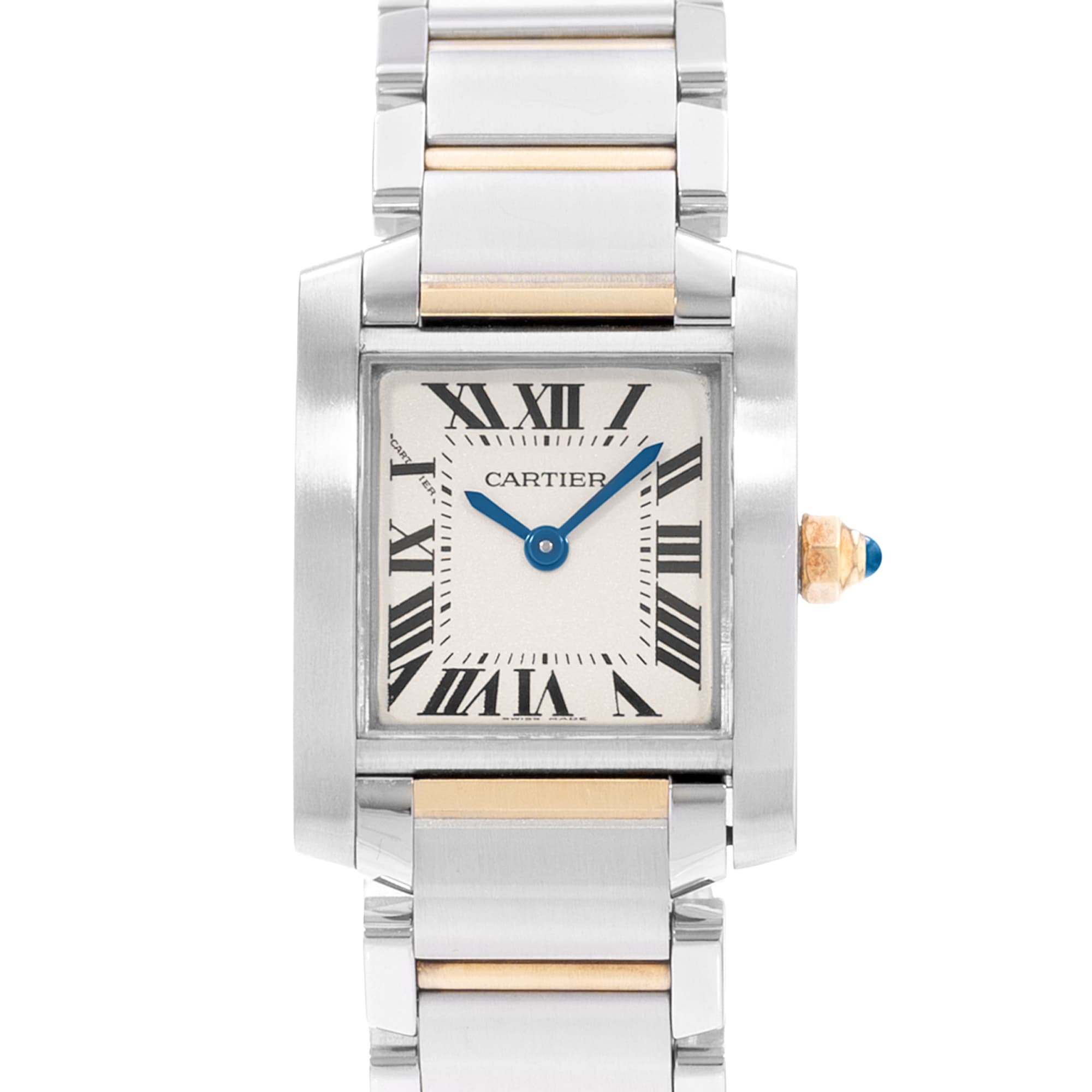 Cartier Francaise W51007Q4 2384 20mm Silver Roman Steel Gold Ladies Watch 2015