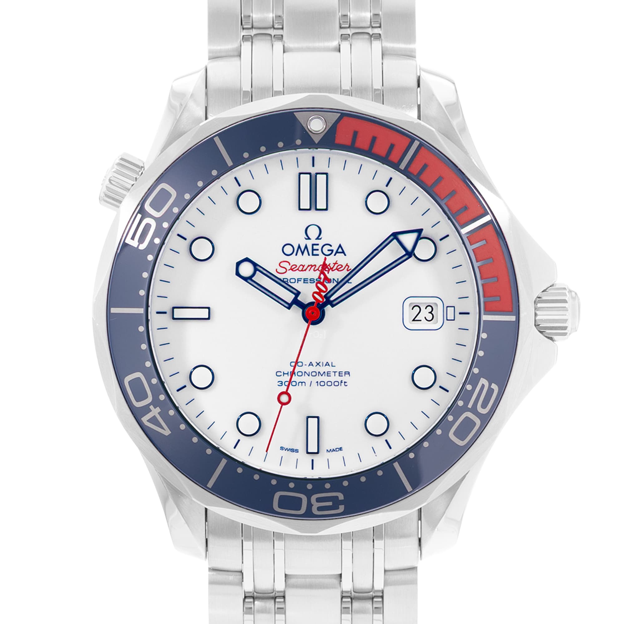 Omega Seamaster Diver 300 M 212.32.41.20.04.001 41mm White Steel Mens Watch Card