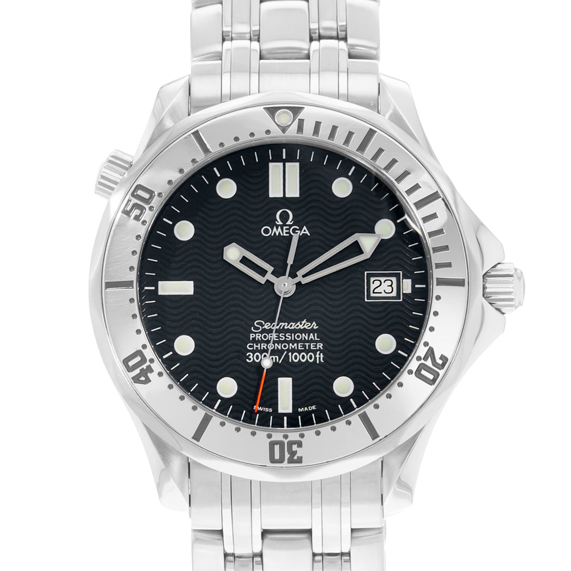 Omega Seamaster Diver 300 M 2532.80.00 41mm Black Dial Steel Mens Watch Card