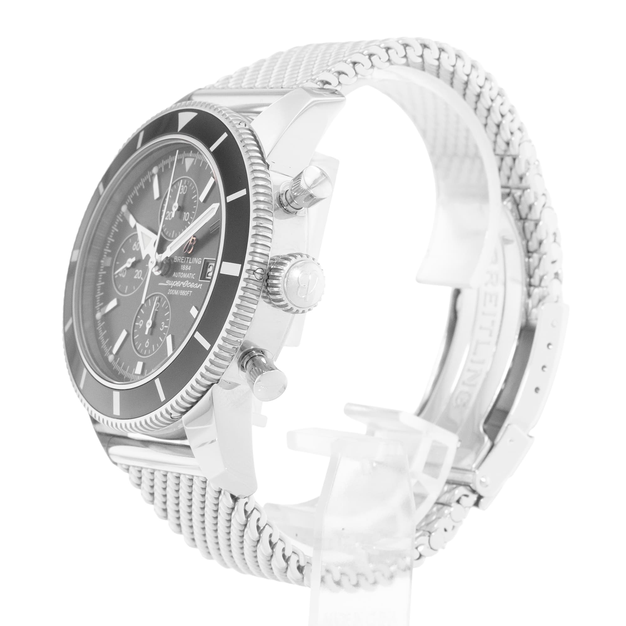 Breitling Superocean Heritage A13320 46mm Black Dial Steel Mens Watch
