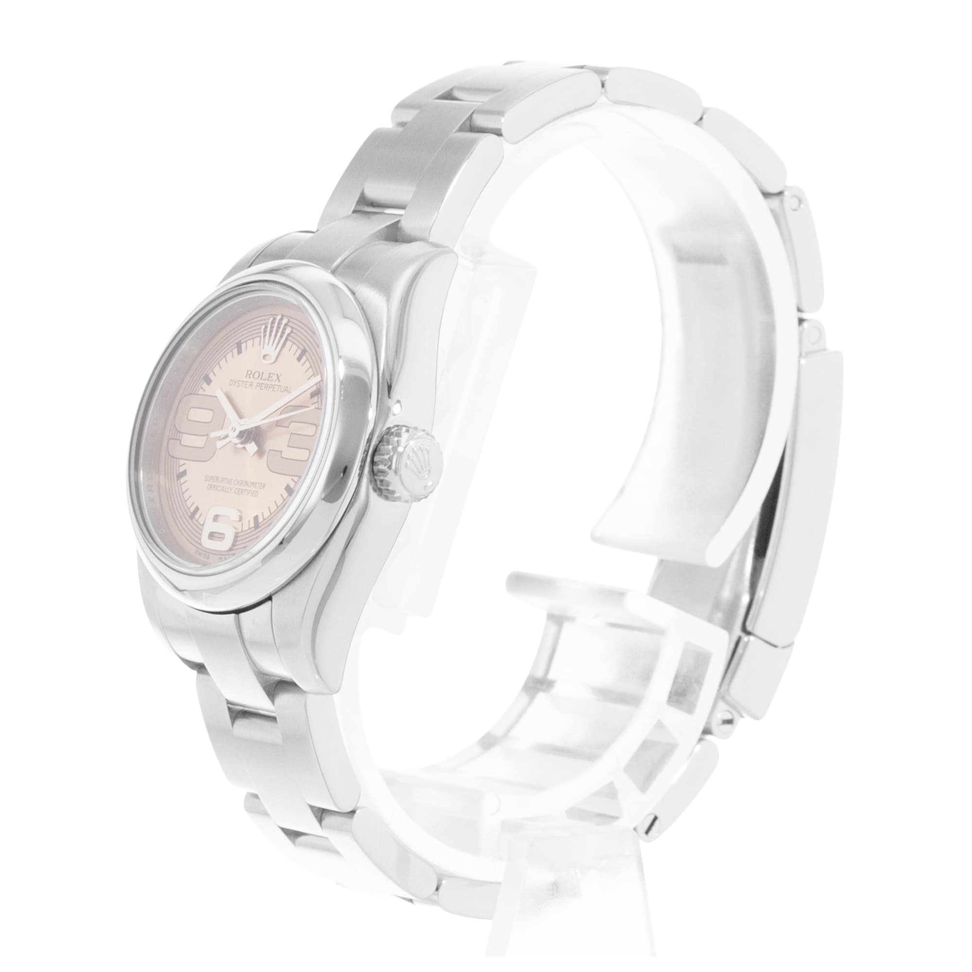 Rolex Oyster Perpetual 26 176200 Pink Salmon Dial Steel Oyster Ladies Watch