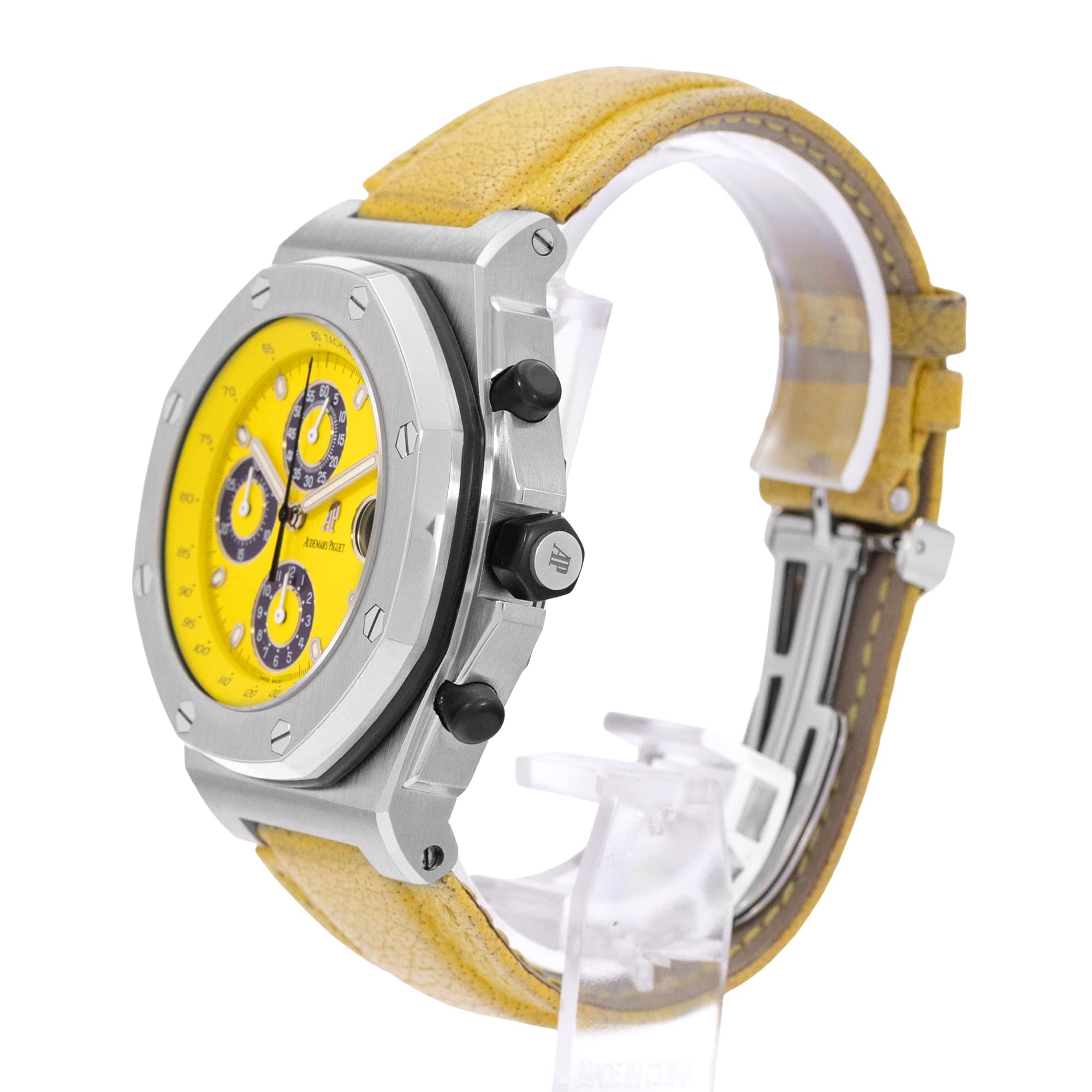 Audemars Piguet Royal Oak Offshore 25770ST Yellow Chronograph Mens Watch 2000