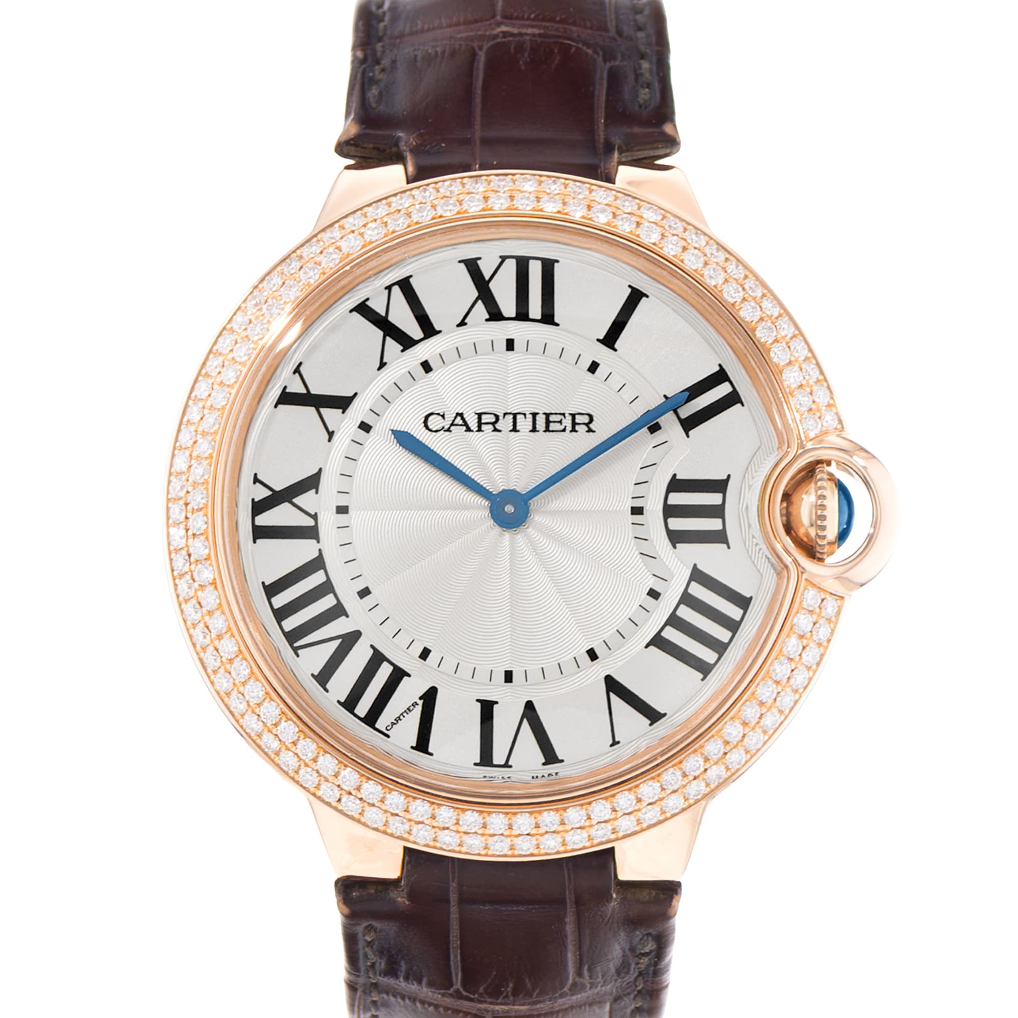 Cartier Ballon Bleu 40mm WE902055 2661 Silver Gold Diamond Ladies Watch Card 2017