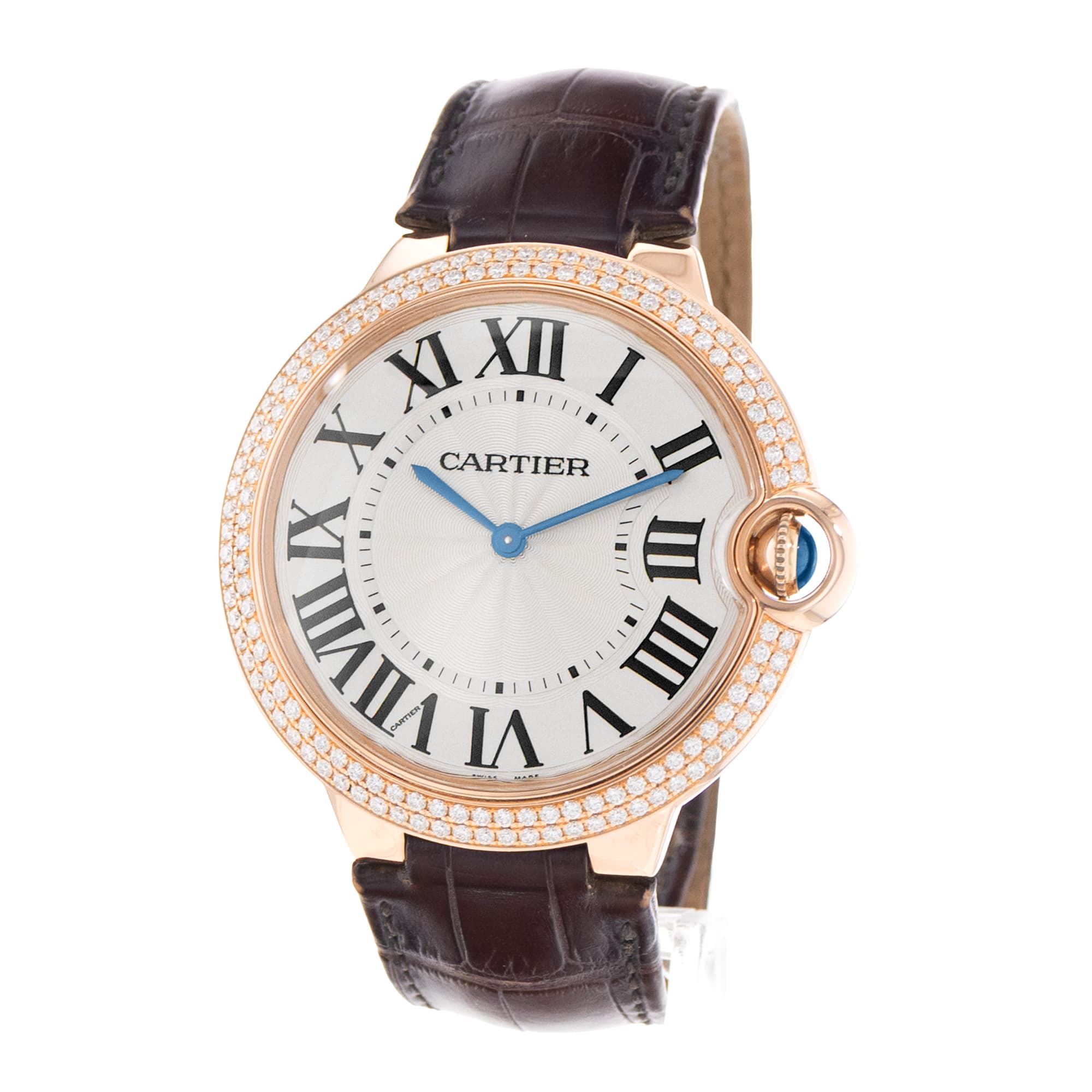 Cartier Ballon Bleu 40mm WE902055 2661 Silver Gold Diamond Ladies Watch Card 2017