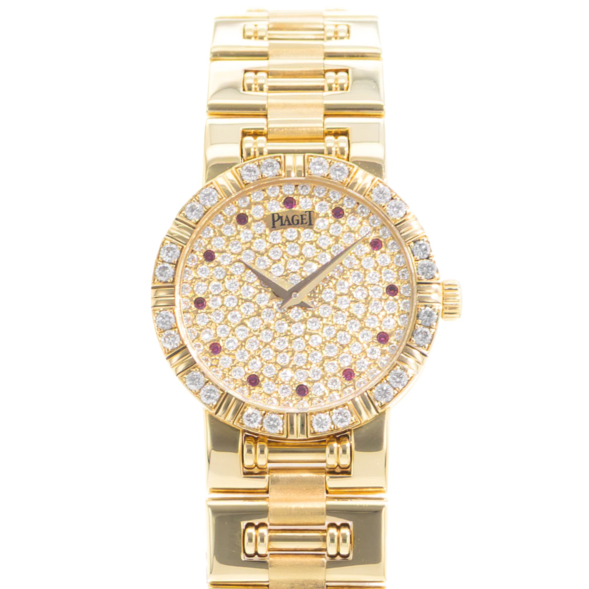 Piaget Dancer 80564K81 23mm Vintage Diamonds Yellow Gold Ladies Watch Papers